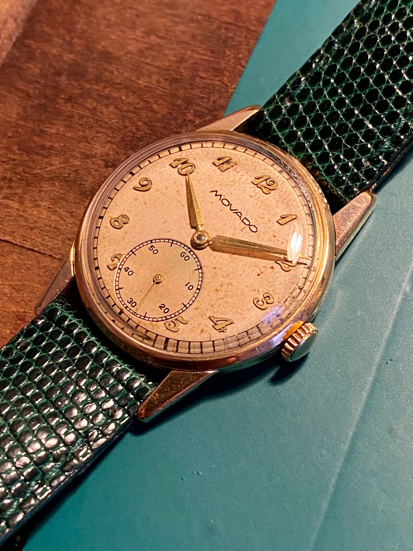 Movado Cal.75 Or Jaune 18k 750/1000 Montre Vintage Mécanique Breguet Dial 1940