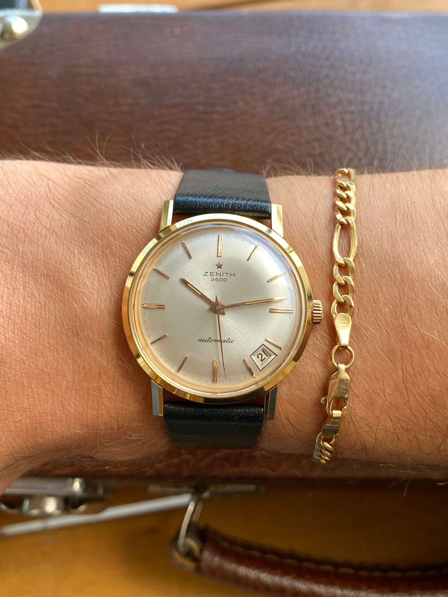 Zenith 2600 - Montre Vintage Automatique Cal. 2532 Mécanique Plaqué Or 1960