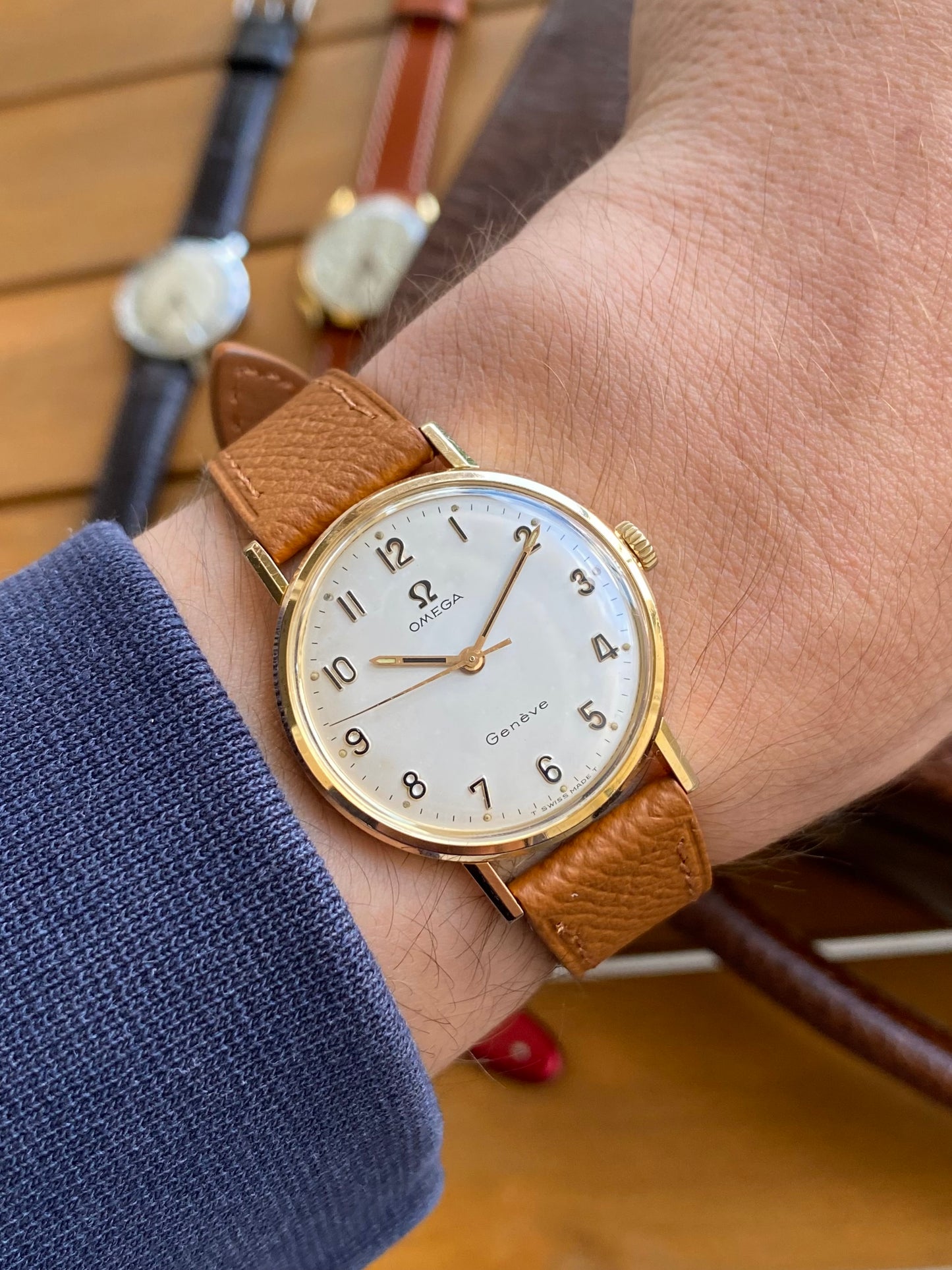 Omega Genève Cal.601 Plaqué Or Montre Vintage Mécanique Ref. 131.018 - 1967