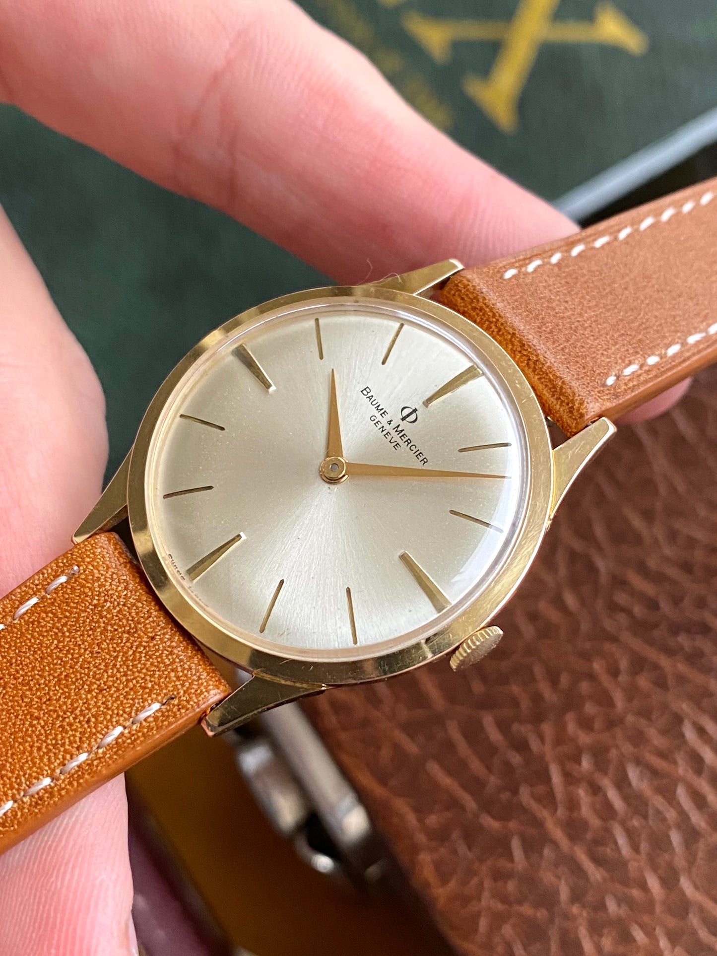 Baume & Mercier 2599 Montre Vintage Mécanique Extra-Plate Plaqué Or BM1050 - 1960