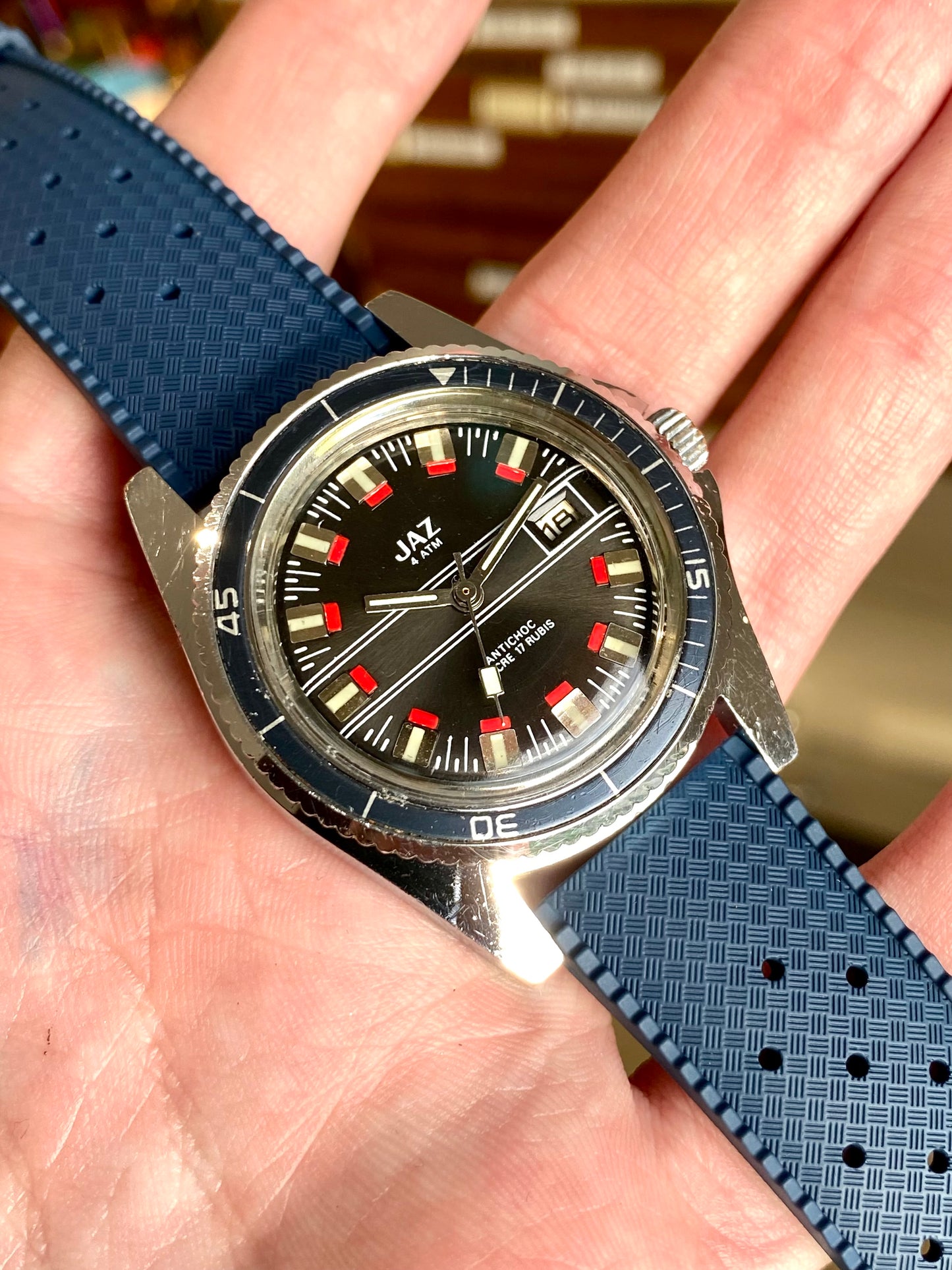 JAZ Montre Vintage De Plongée Mécanique 1970