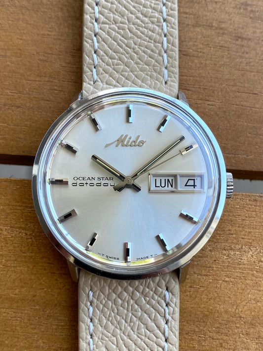 Mido OceanStar DateDay Automatic - Montre Vintage Suisse Mécanique 1147OCD - 1970 + Écrin