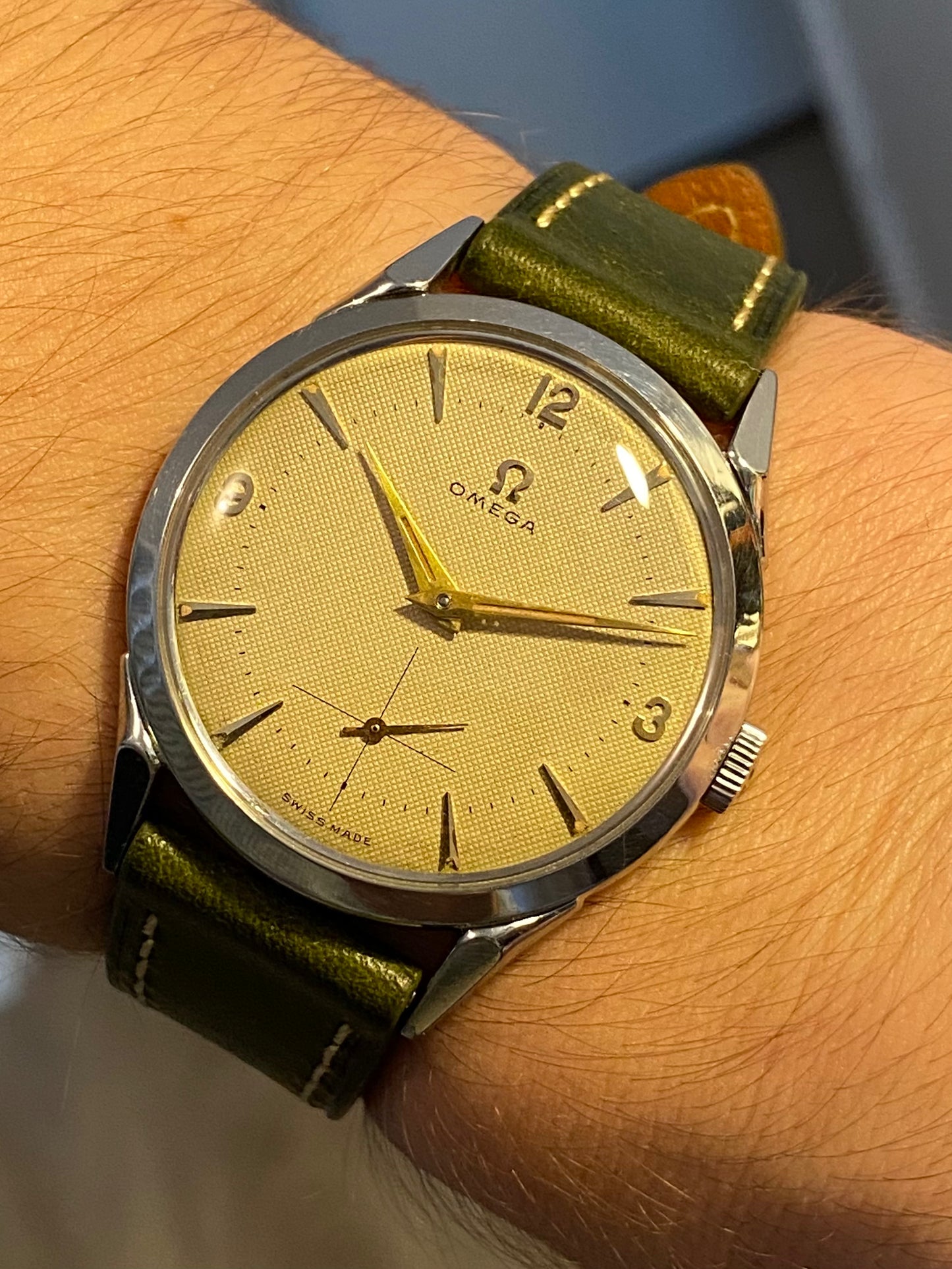 Omega 2605-16 Cadran Nid D’abeille "Honey Comb" Cal.266 Montre Vintage Mécanique 1954