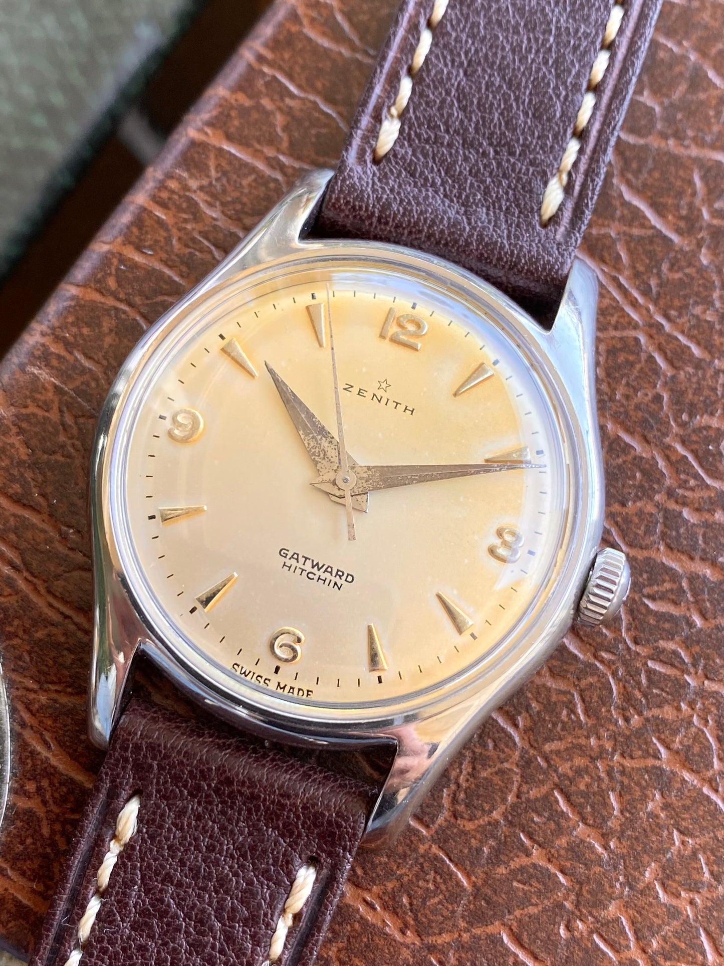 Zenith Pilot - Double Signature Gatward Hitchin - Cal. 120 Montre Vintage Mécanique 1950