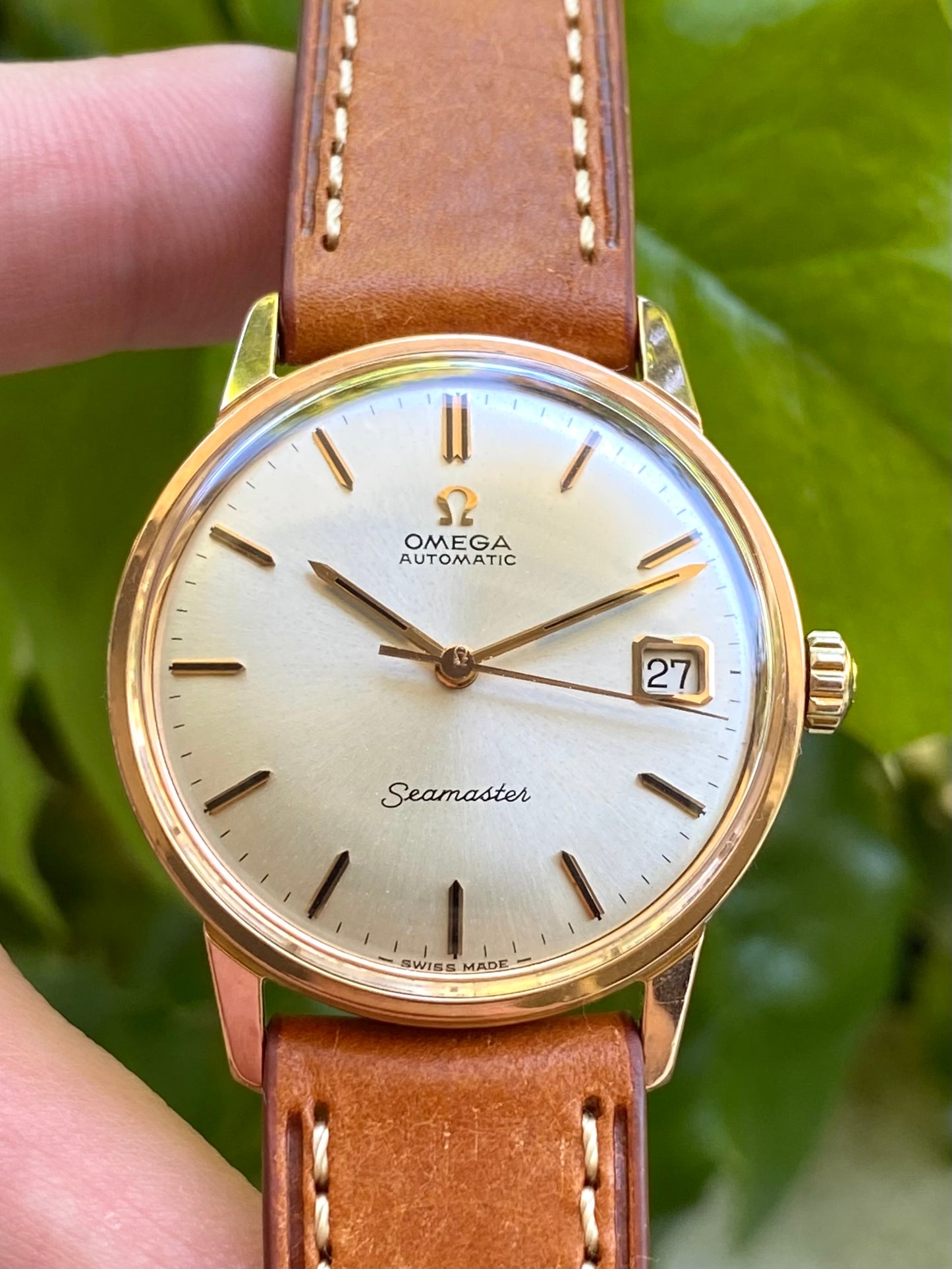 Omega Seamaster Automatic Plaqué Or Montre Vintage Mécanique Cal.562 Ref.186.002 - 1965