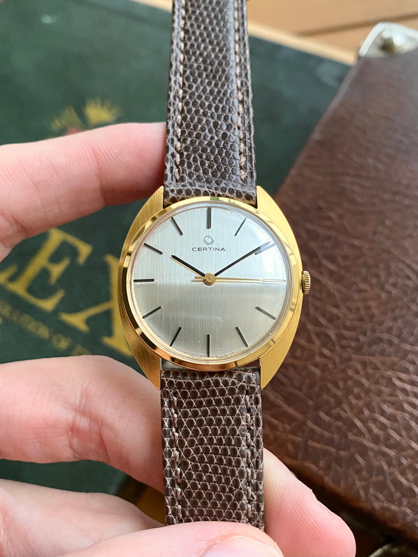 Certina NOS Neuve de Stock 23-36 Montre Vintage Mécanique Plaqué Or 1960