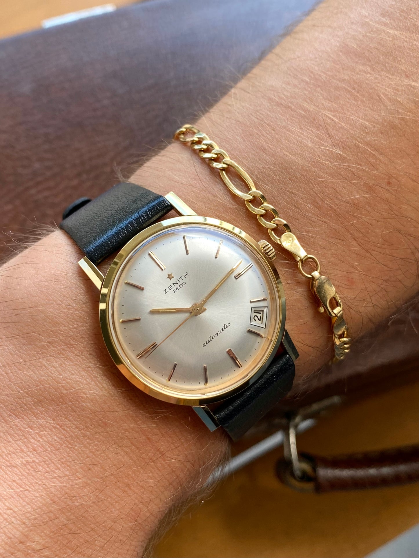 Zenith 2600 - Montre Vintage Automatique Cal. 2532 Mécanique Plaqué Or 1960