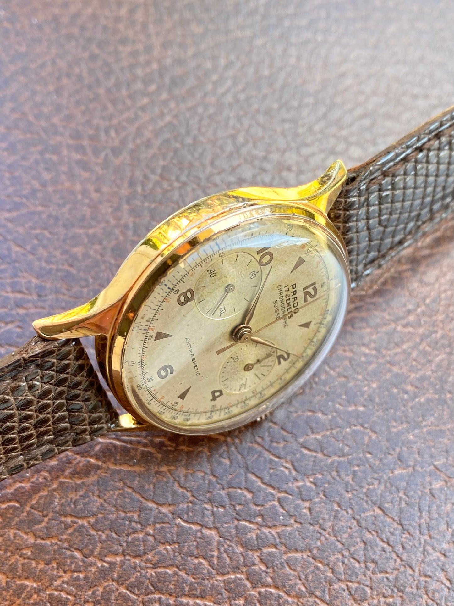 Prado Chronographe Suisse Montre Vintage Mécanique Landeron 51 - 1950