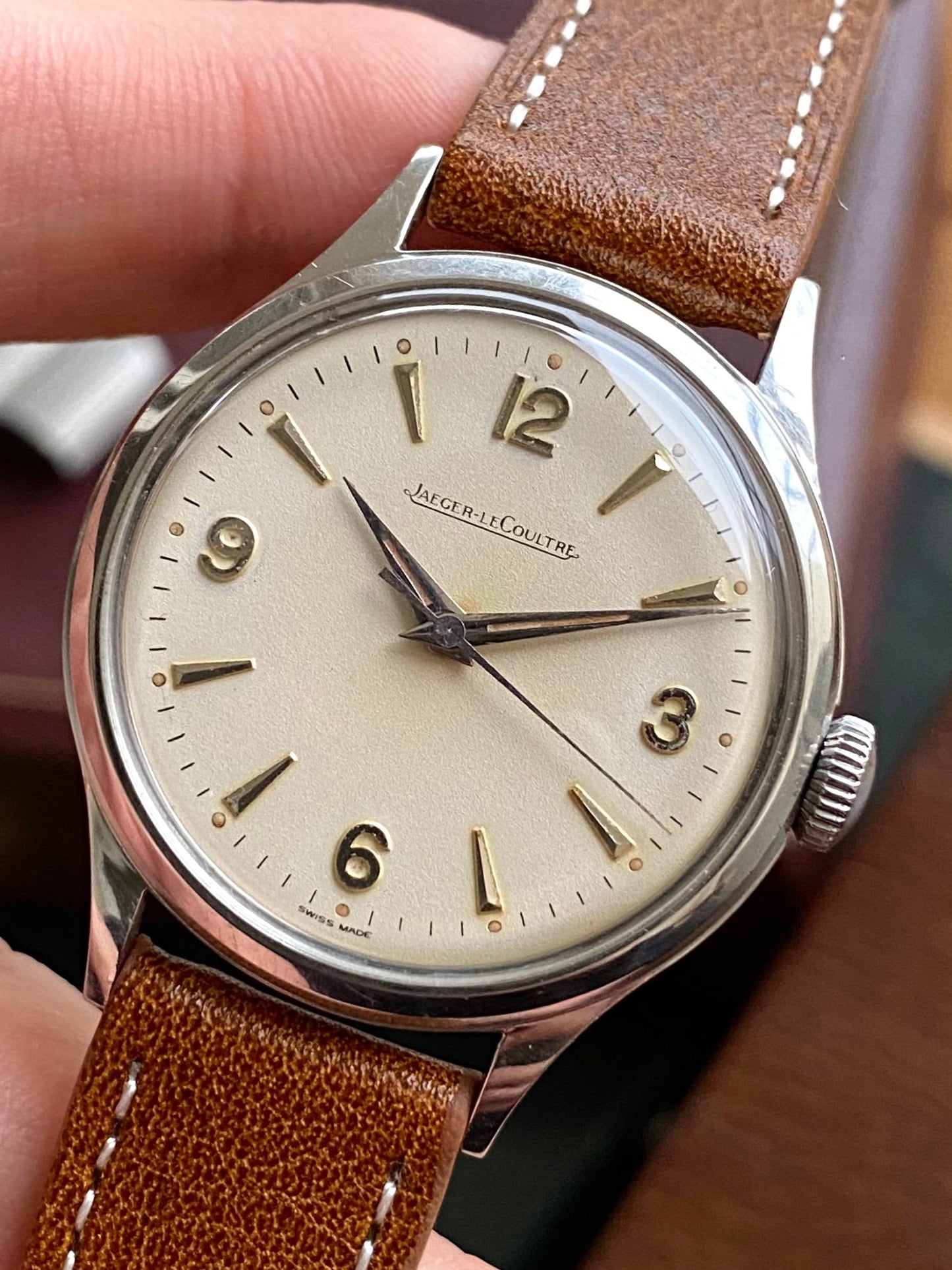 Jaeger-LeCoultre Calatrava - Montre Vintage Mécanique Suisse P478 Acier 1950