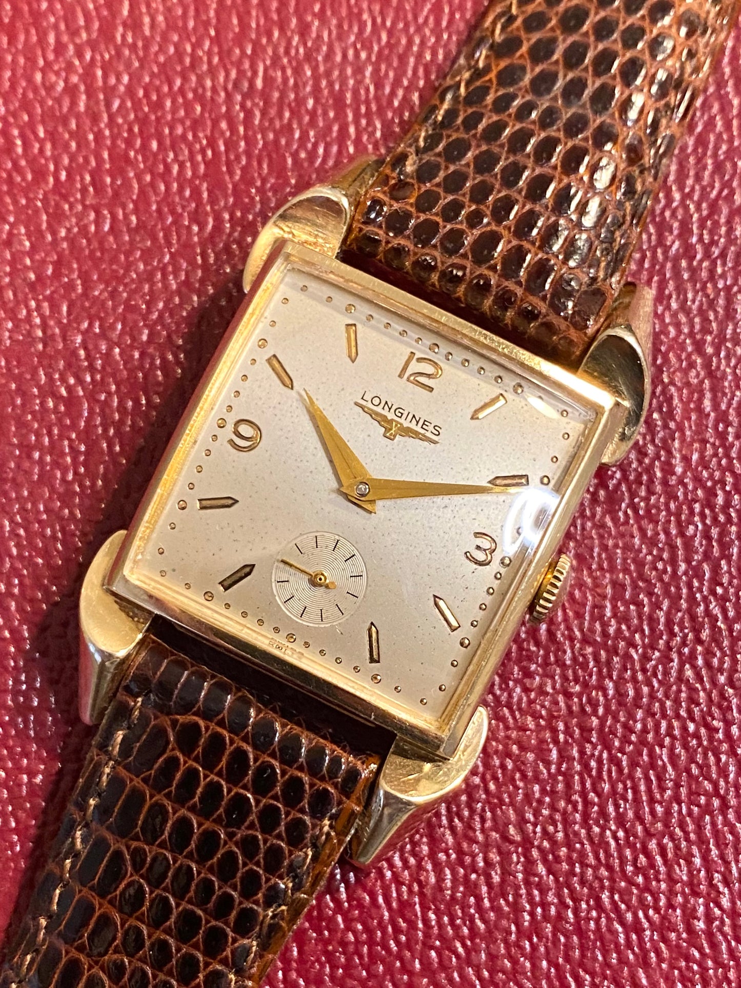Longines 23z 10k GoldFilled Carré - Montre Vintage Mécanique 1953