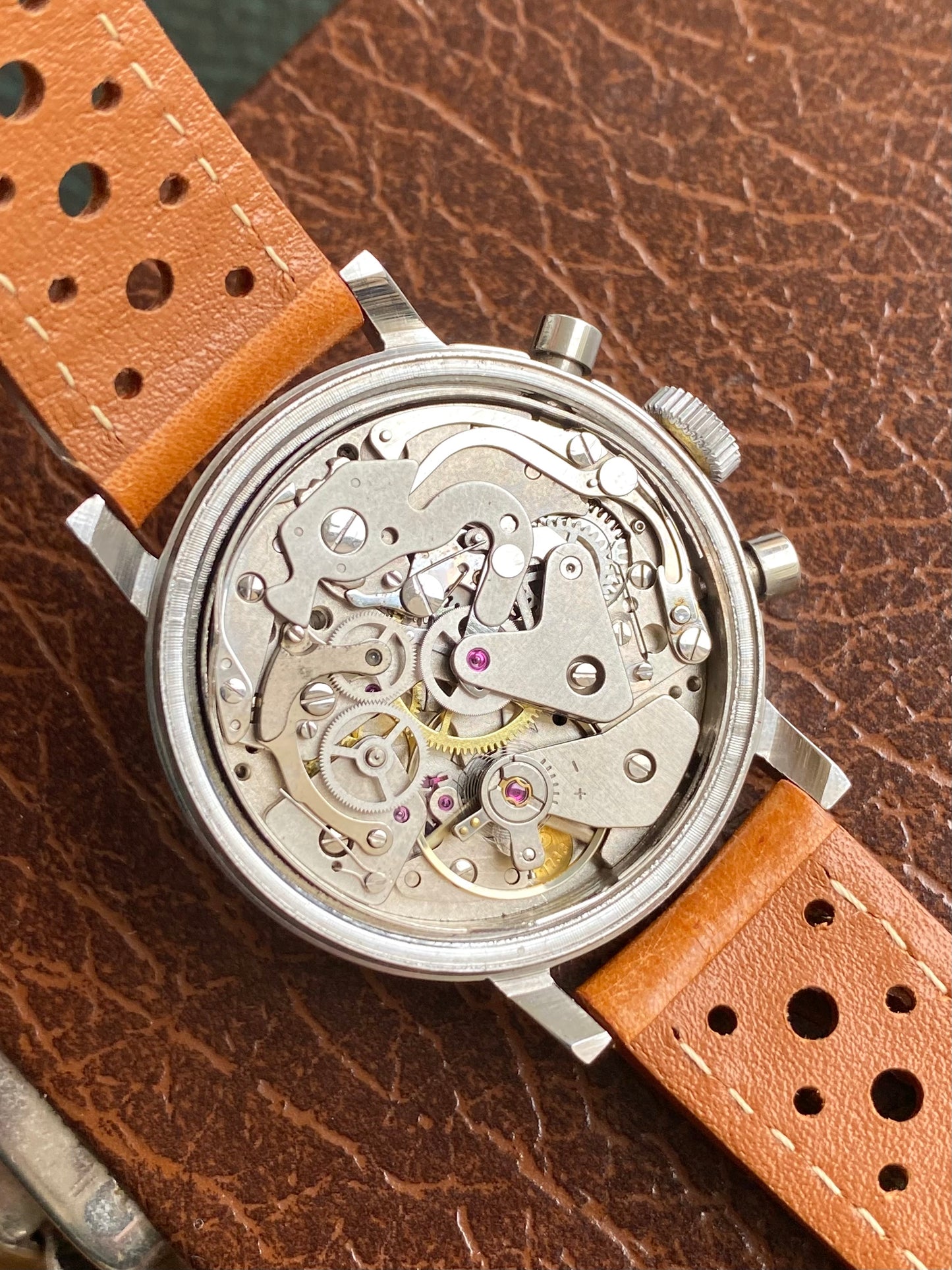 LIP x Dugena Chronographe Montre Vintage Mécanique France - Valjoux 7733 - Double Signature - 1970