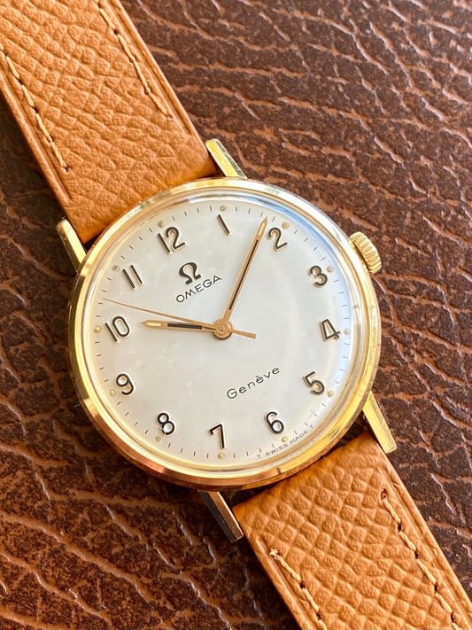 Omega Genève Cal.601 Plaqué Or Montre Vintage Mécanique Ref. 131.018 - 1967
