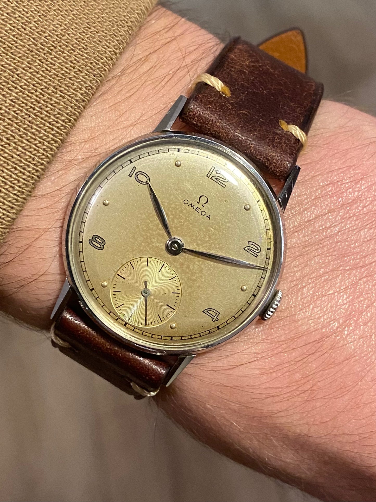 Omega Cal.28 Réf. 2595/2 Montre Vintage Mécanique 1945