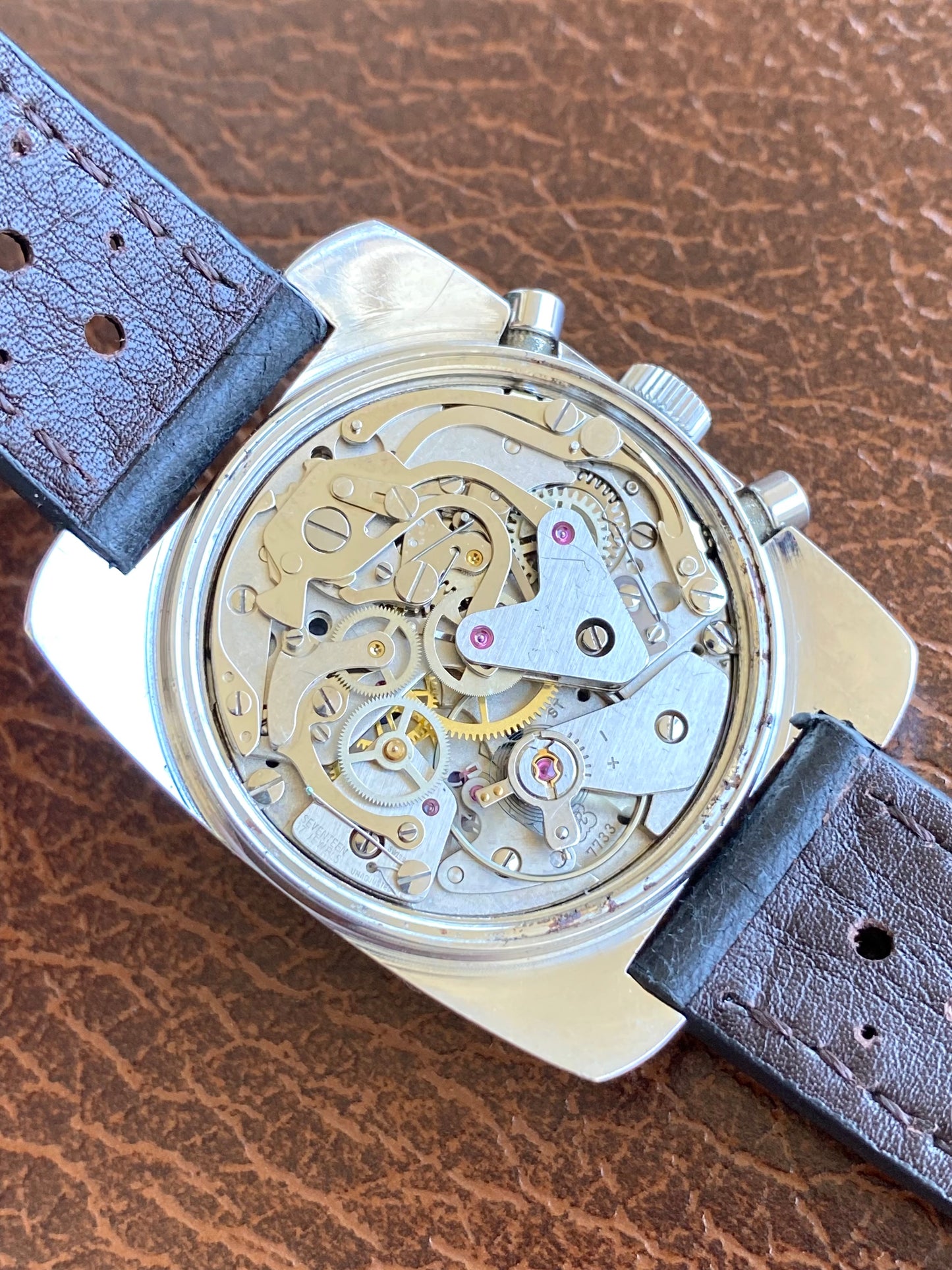 Valjoux 7733 Chronographe Suisse Anonyme - Montre Vintage Mécanique 1970