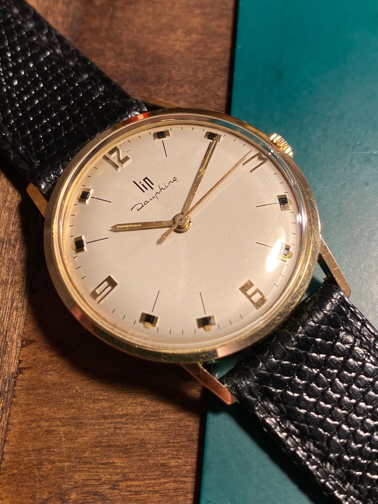 LIP Dauphine Or Jaune 18k 750/1000 Montre Vintage R016 Mécanique 1960