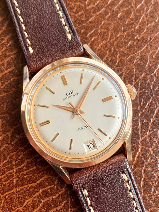 LIP Himalaya Dato Boitier Super Plaqué Or 200 Microns - Montre Vintage Mécanique R23 1960