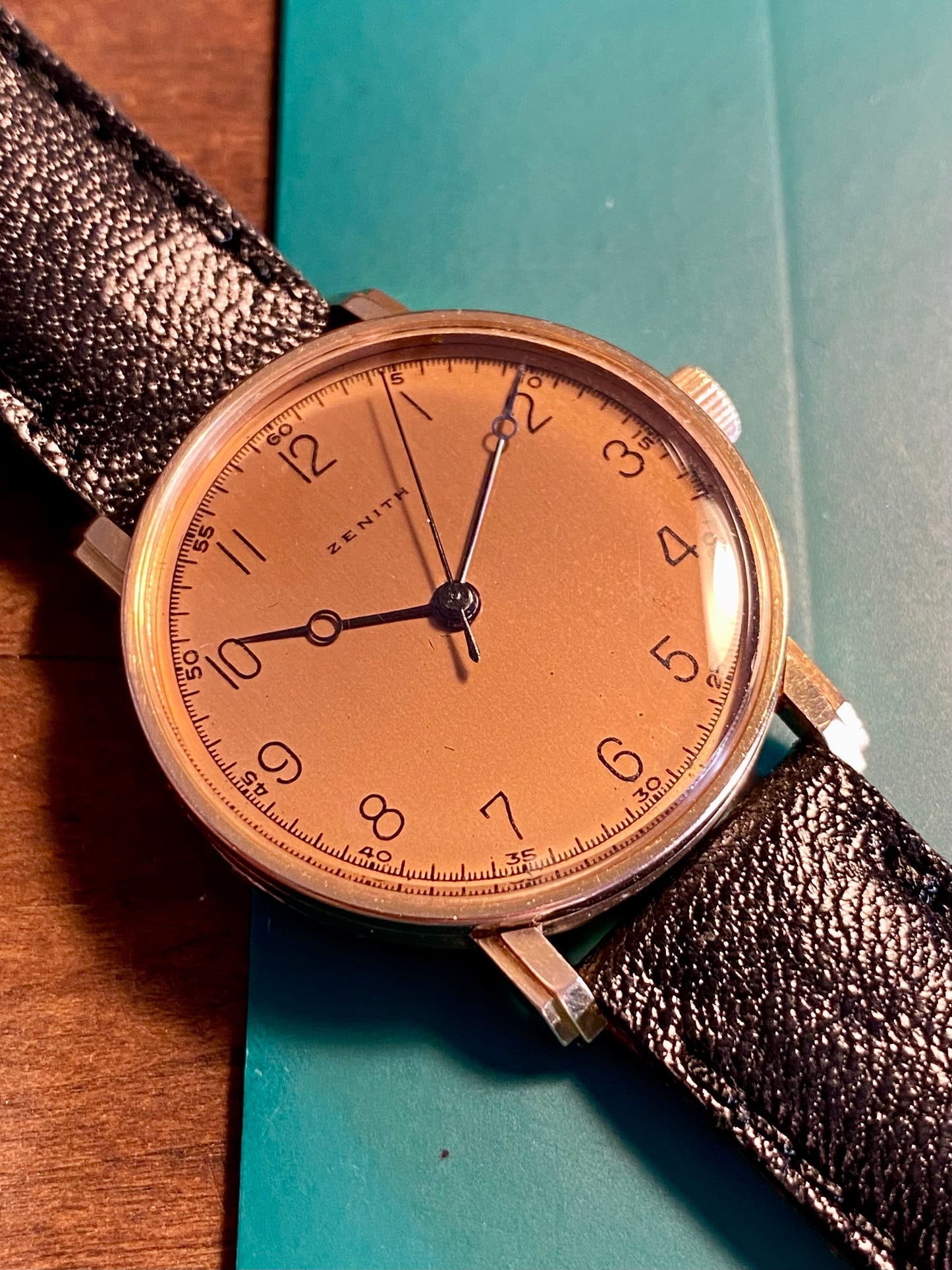 Zénith Or Rose 18k 750/1000 Art Déco Cal.106 Montre Vintage Mécanique 1940