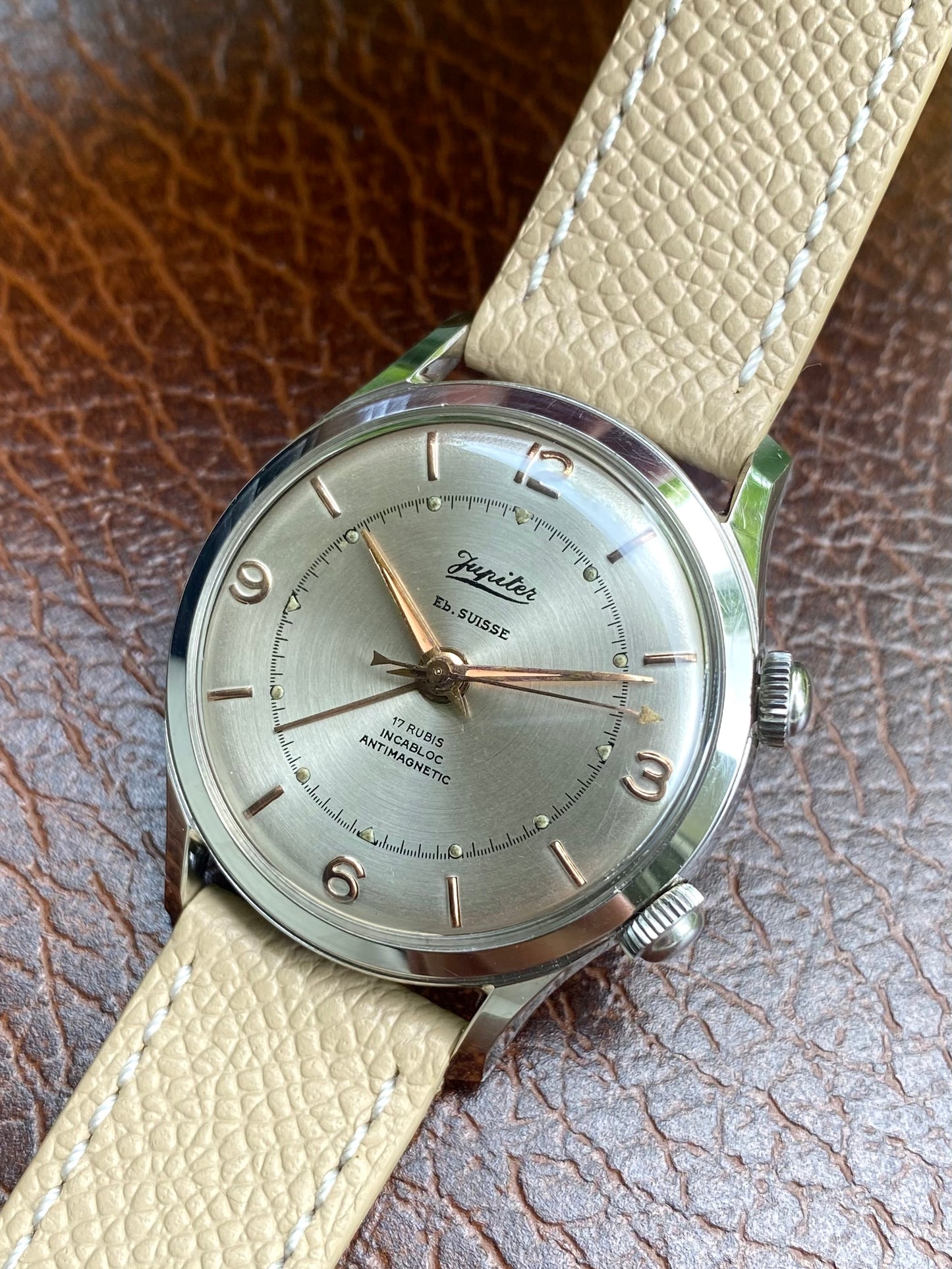 Jupiter Montre Ébauche Suisse Sonnerie Alarm AS.1475 Vintage Mécanique 1960