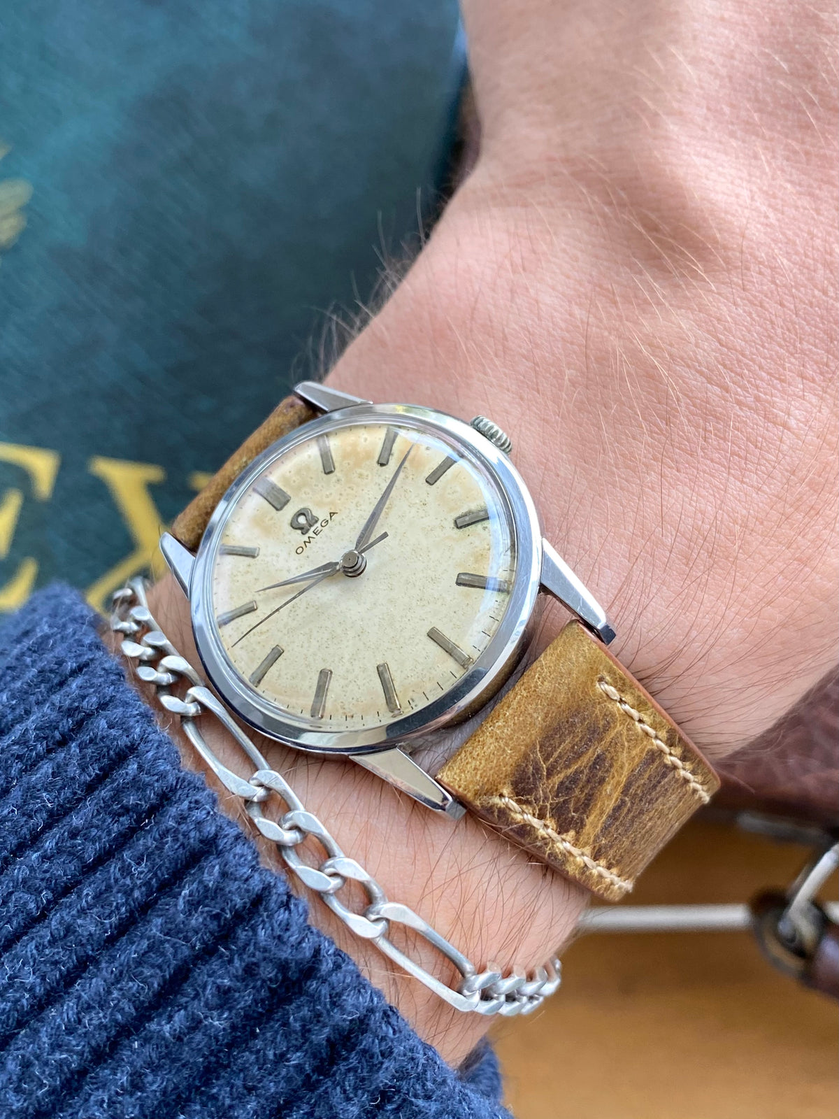 Omega Ref. 14714-6-SC Cal. 285 Montre Vintage Mécanique Patinée Acier 1961