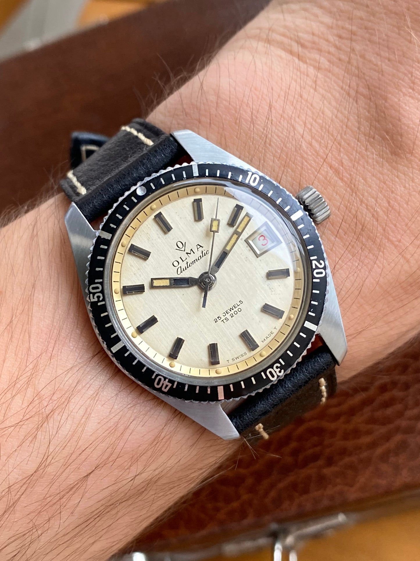 Olma Automatic TS200 Montre Vintage Mécanique Plongée Diver AS1902/03 - 1960