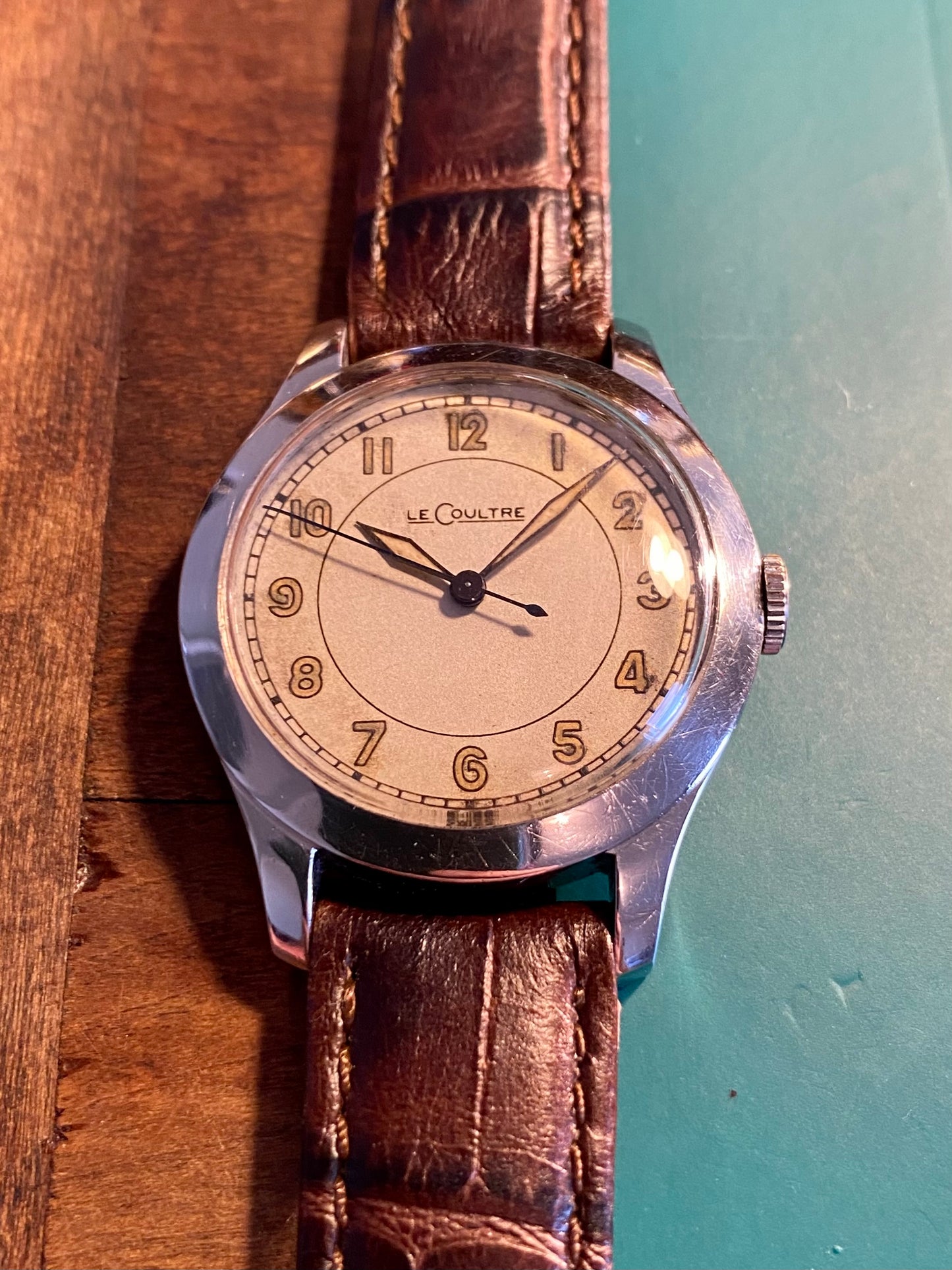 LeCoultre Militaire Montre Vintage Cal.450c Mécanique - Aiguilles Losange - 1940