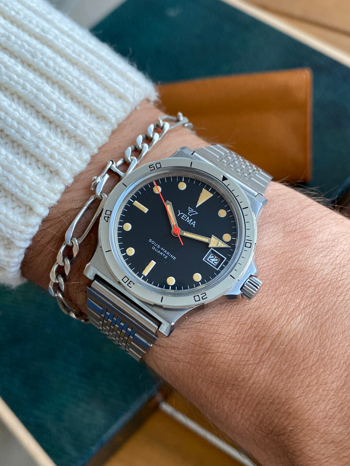Yema France Sous-Marine - FE6121 Montre Vintage Quartz 1980