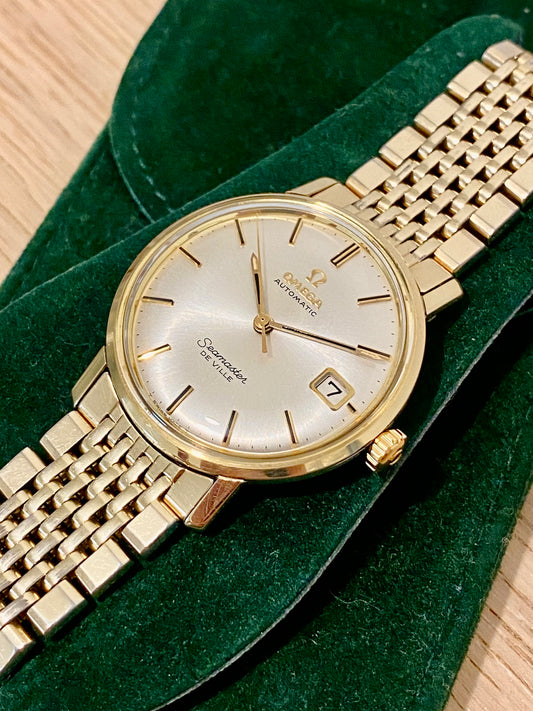 Omega Seamaster DeVille Automatic Cal.565 Montre Vintage + Bracelet Omega Plaqué Or 1967