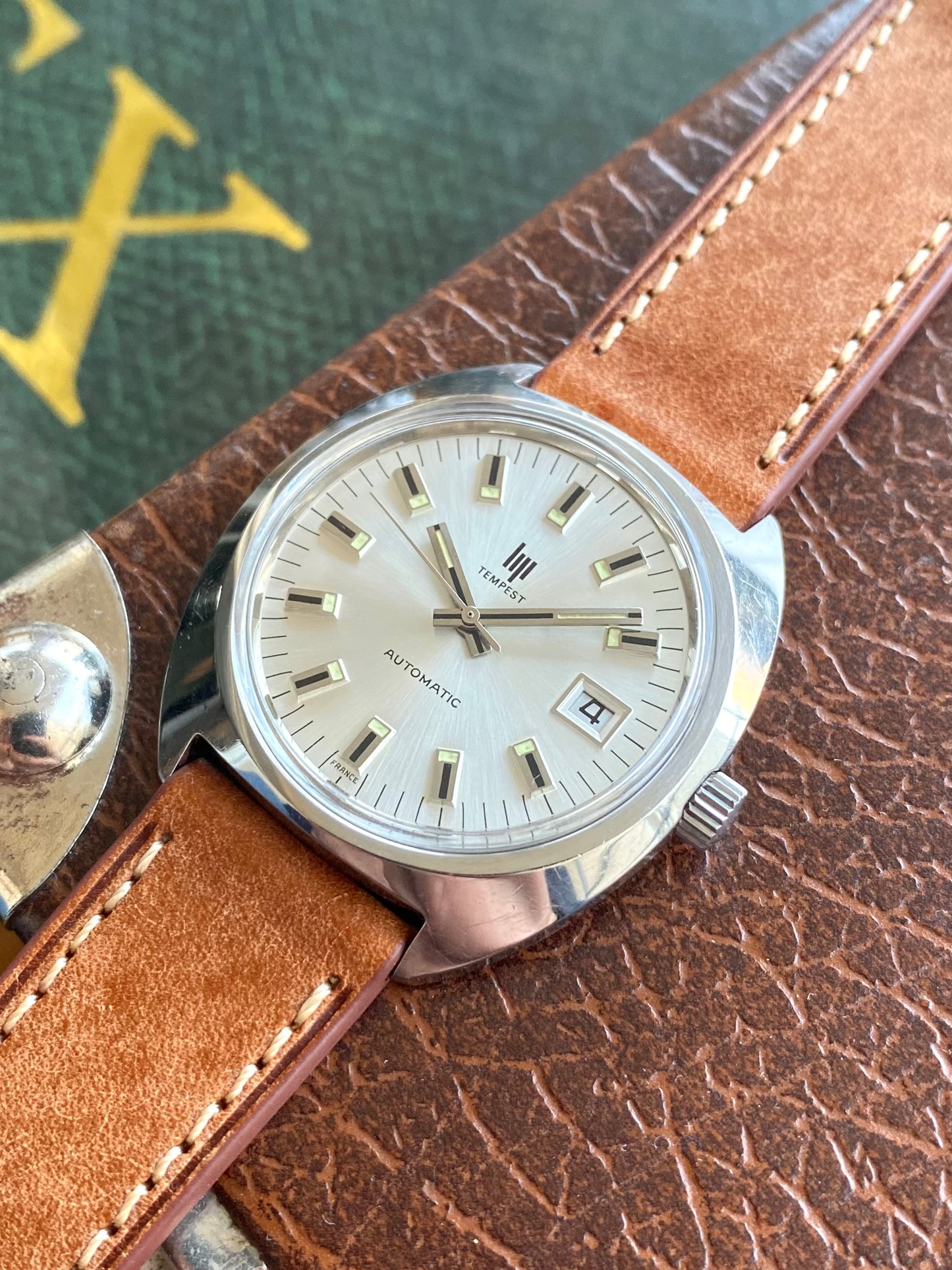 LIP Tempest Automatic Date - Duromat 7525/2 - Montre Vintage Mécanique Acier 1970