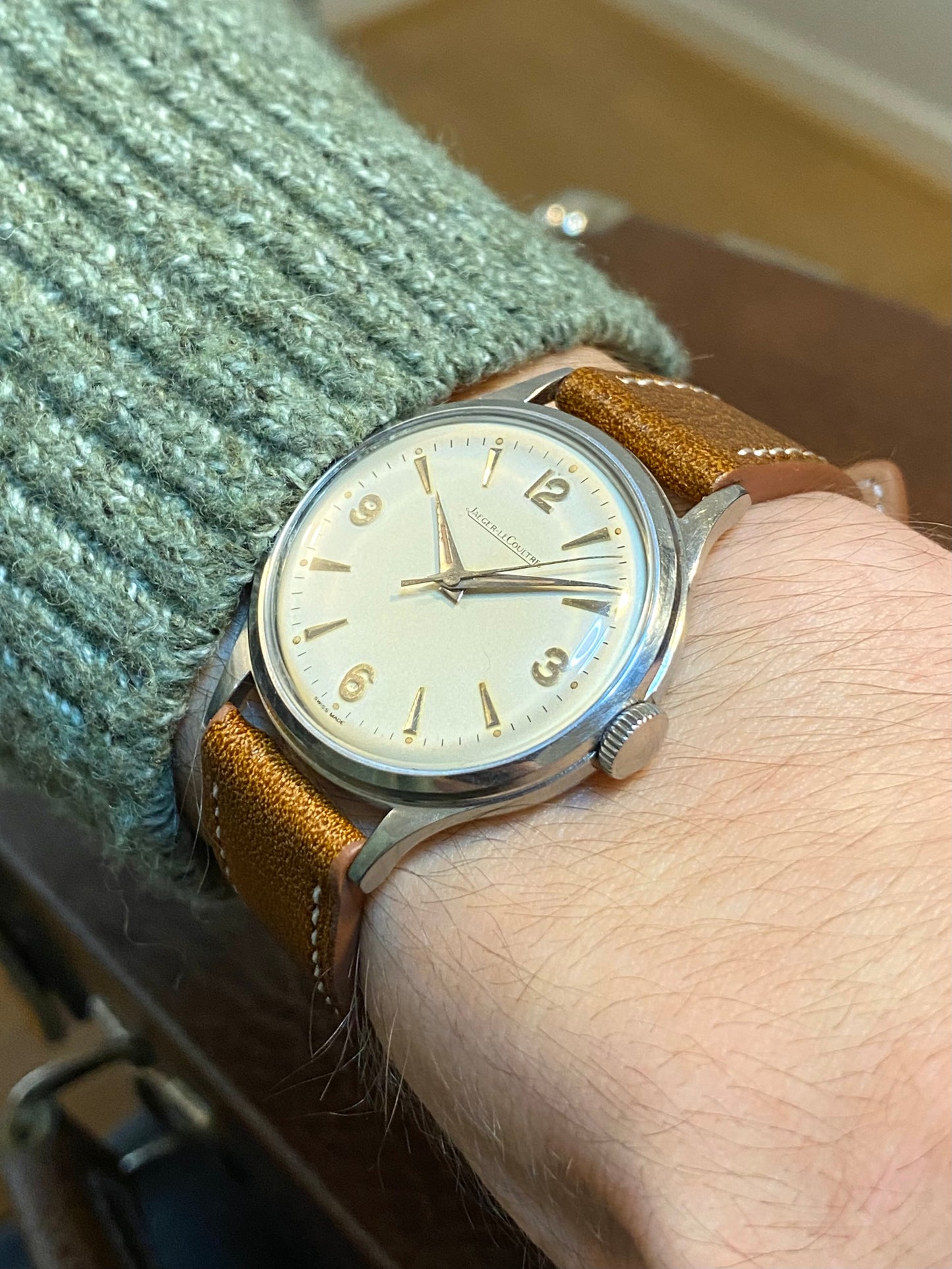 Jaeger-LeCoultre Calatrava - Montre Vintage Mécanique Suisse P478 Acier 1950