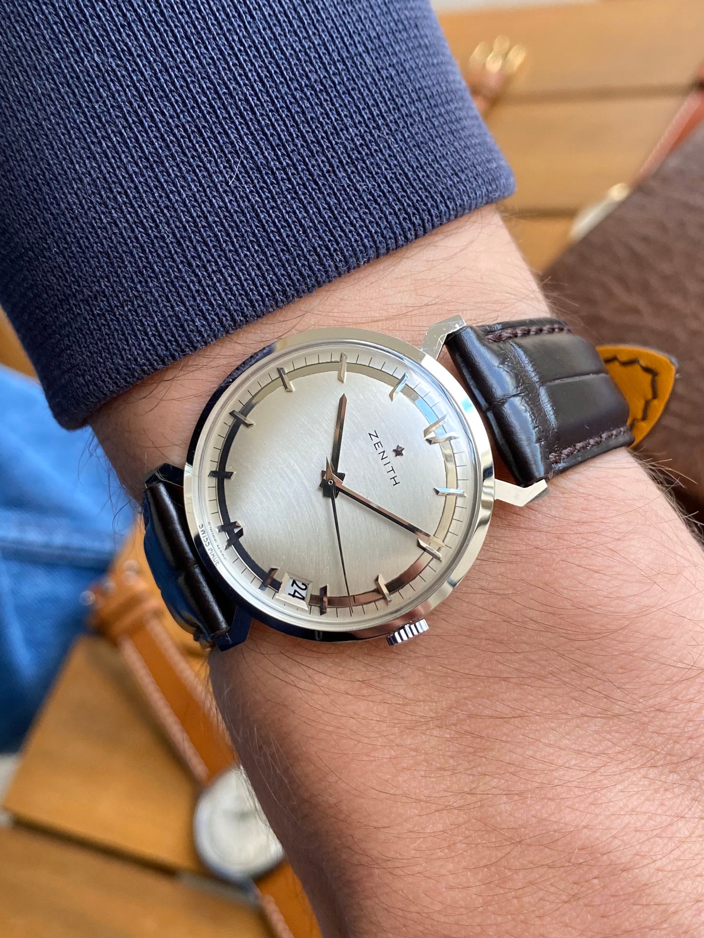 Zenith NOS Neuve De Stock Cal.2532 Spyder Lugs - Montre Vintage Mécanique 1960