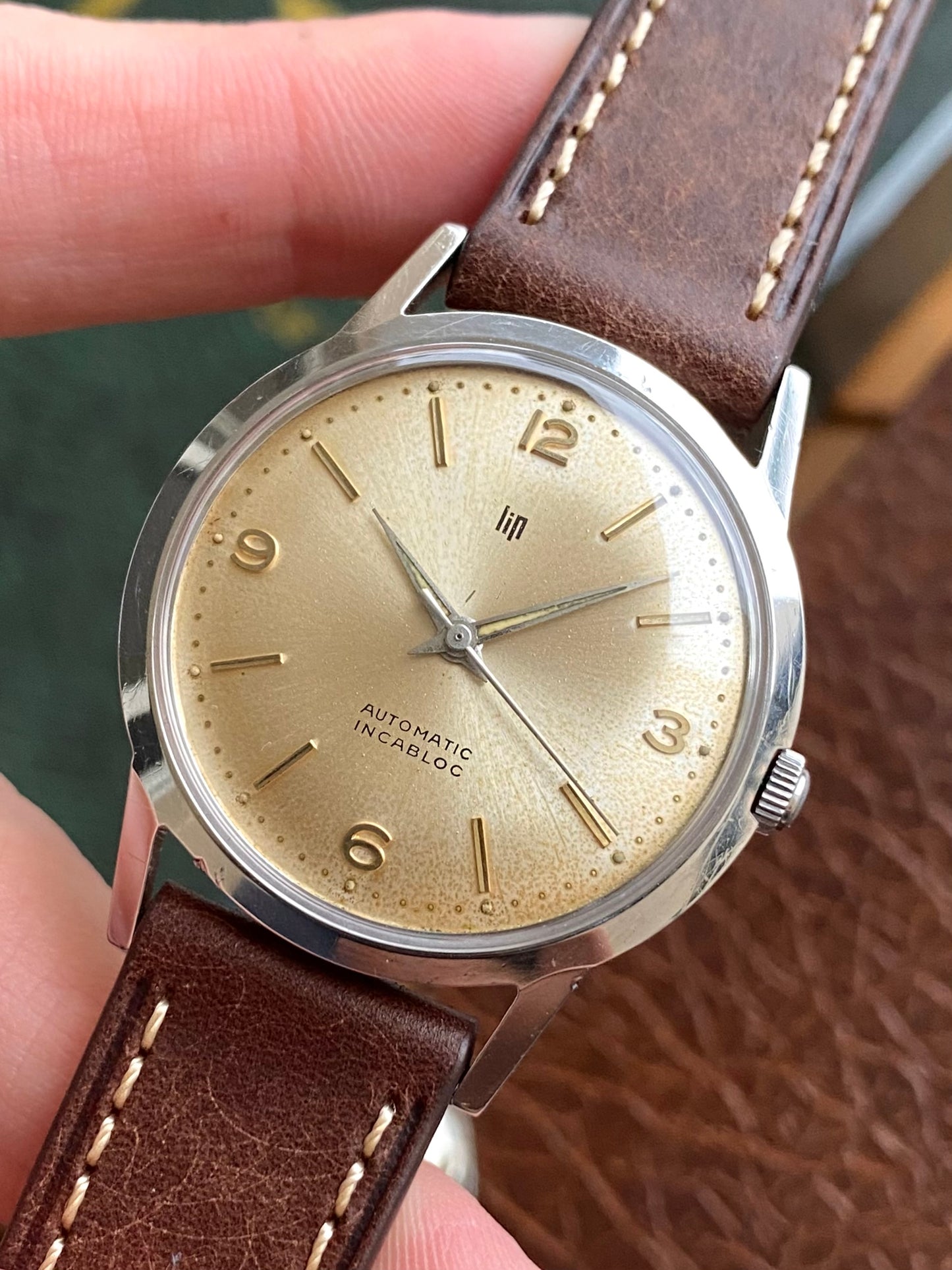 LIP France Automatic Cal. R147 Montre Vintage Mécanique Acier 1960