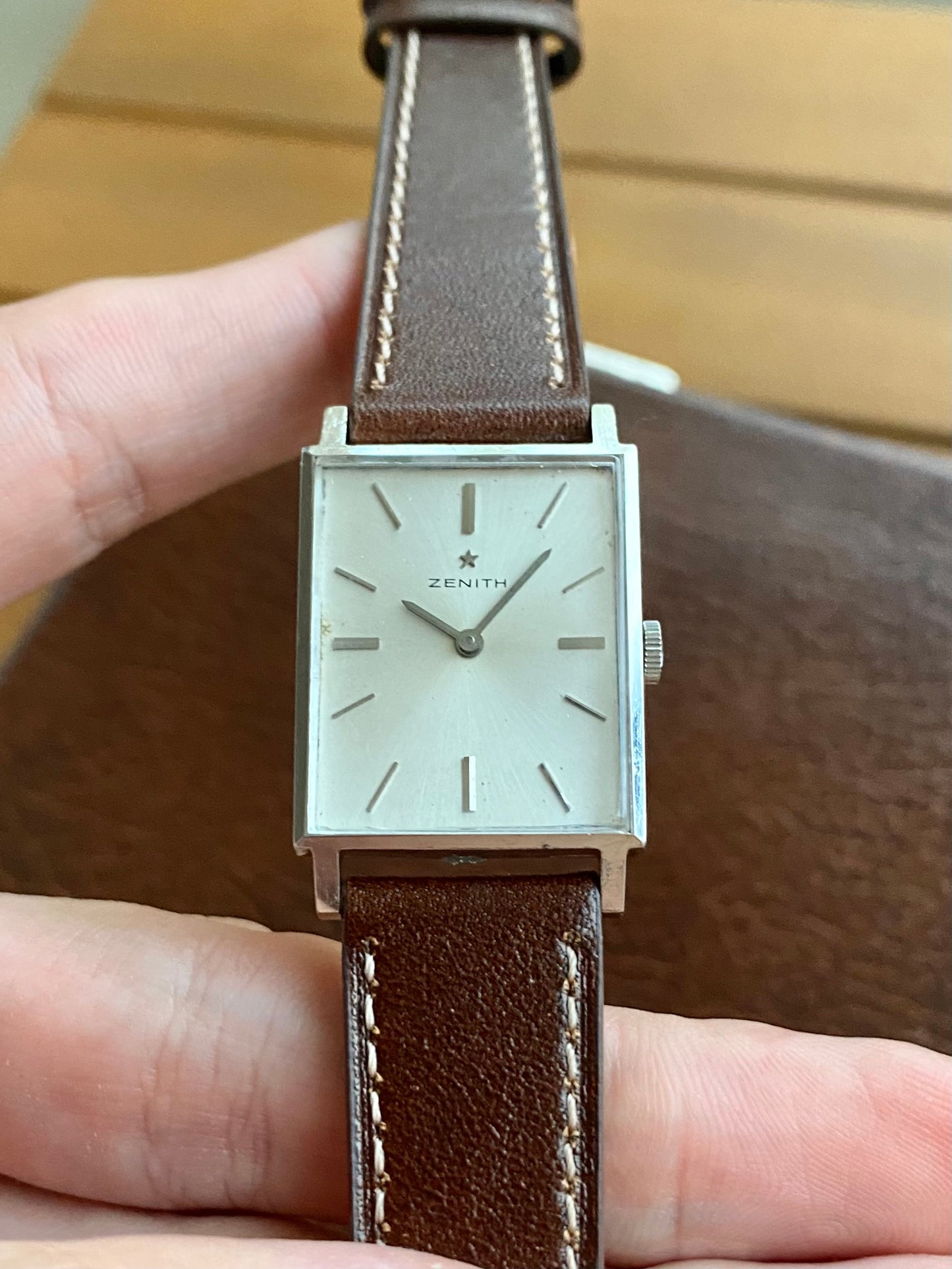 Zenith Tank Montre Rectangle Acier - Mouvement Mécanique - 1960