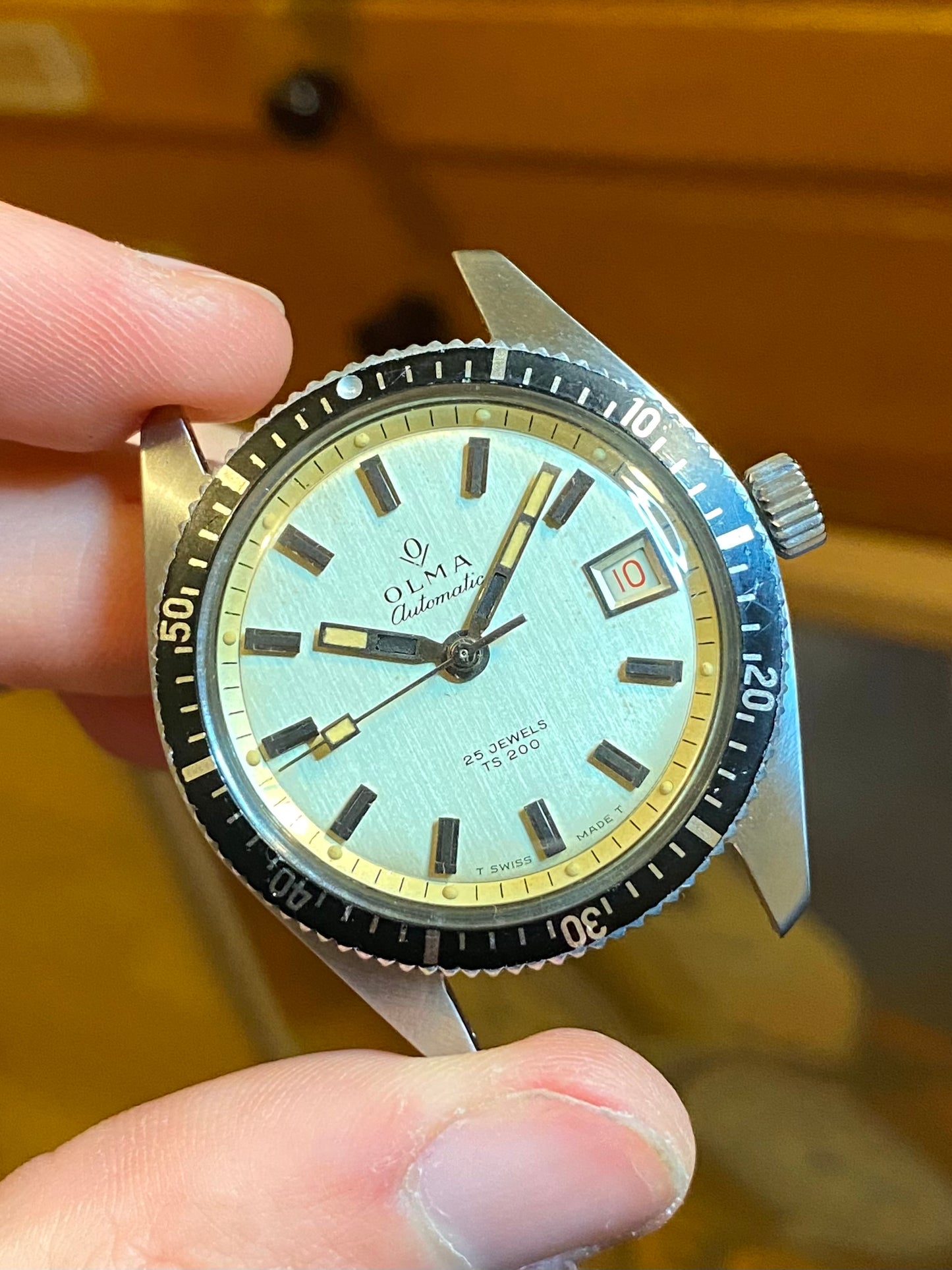 Olma Automatic TS200 Montre Vintage Mécanique Plongée Diver AS1902/03 - 1960