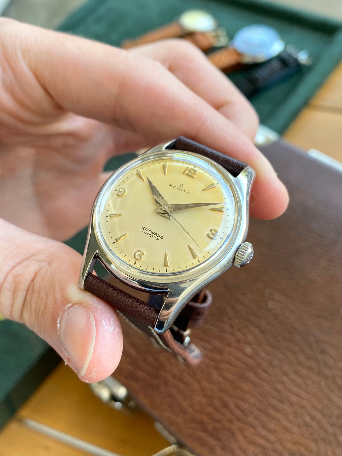 Zenith Pilot - Double Signature Gatward Hitchin - Cal. 120 Montre Vintage Mécanique 1950