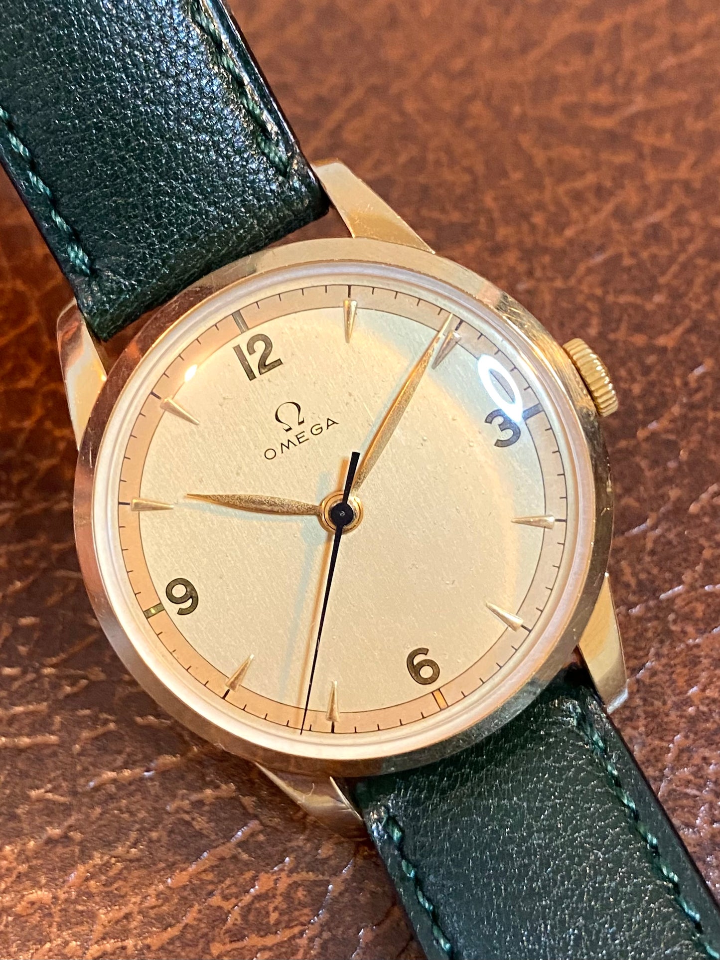 Omega Ref. 2513-2 Plaqué Or 80 Microns - Montre Vintage Mécanique Cal.283 - 1949 + Boucle