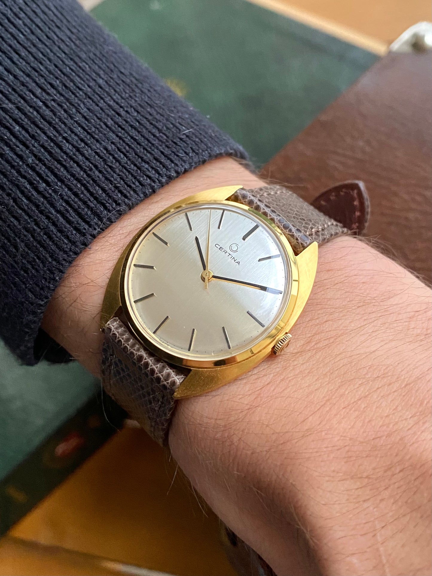 Certina NOS Neuve de Stock 23-36 Montre Vintage Mécanique Plaqué Or 1960