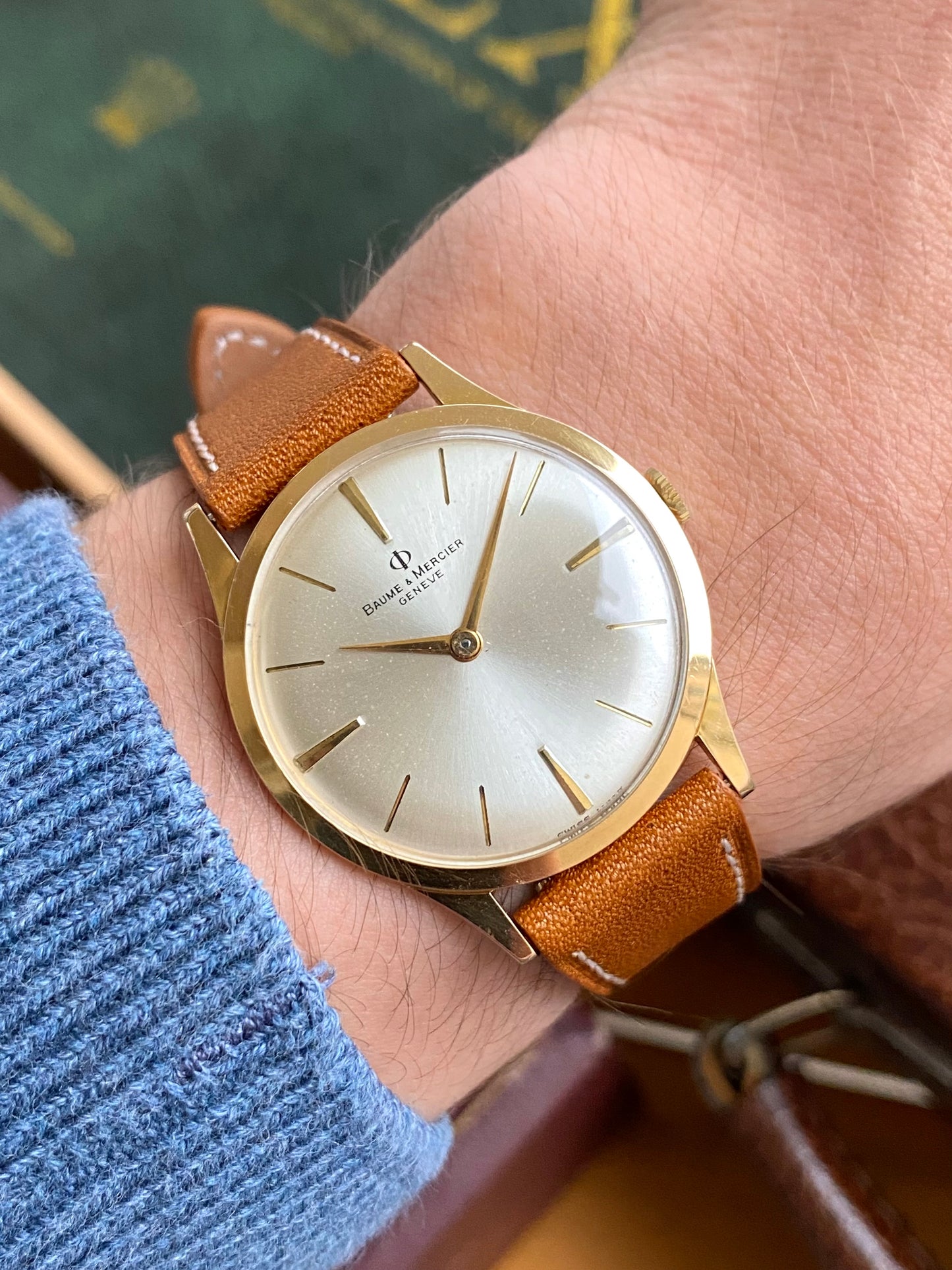 Baume & Mercier 2599 Montre Vintage Mécanique Extra-Plate Plaqué Or BM1050 - 1960