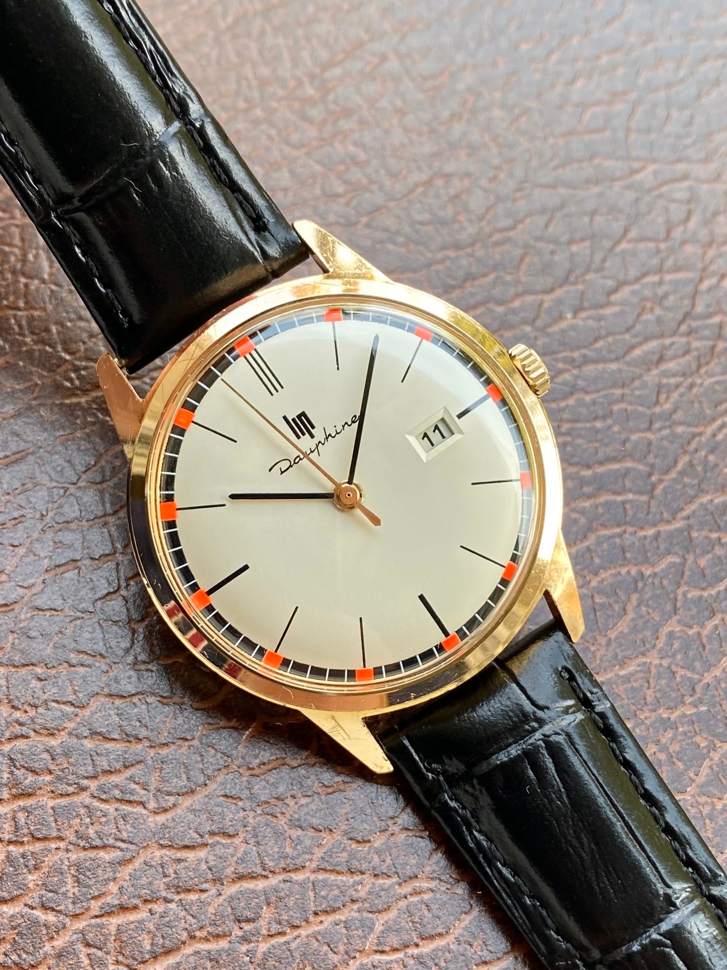 LIP Dauphine Rallye Montre Vintage Mécanique Plaqué Or R558 - 1960