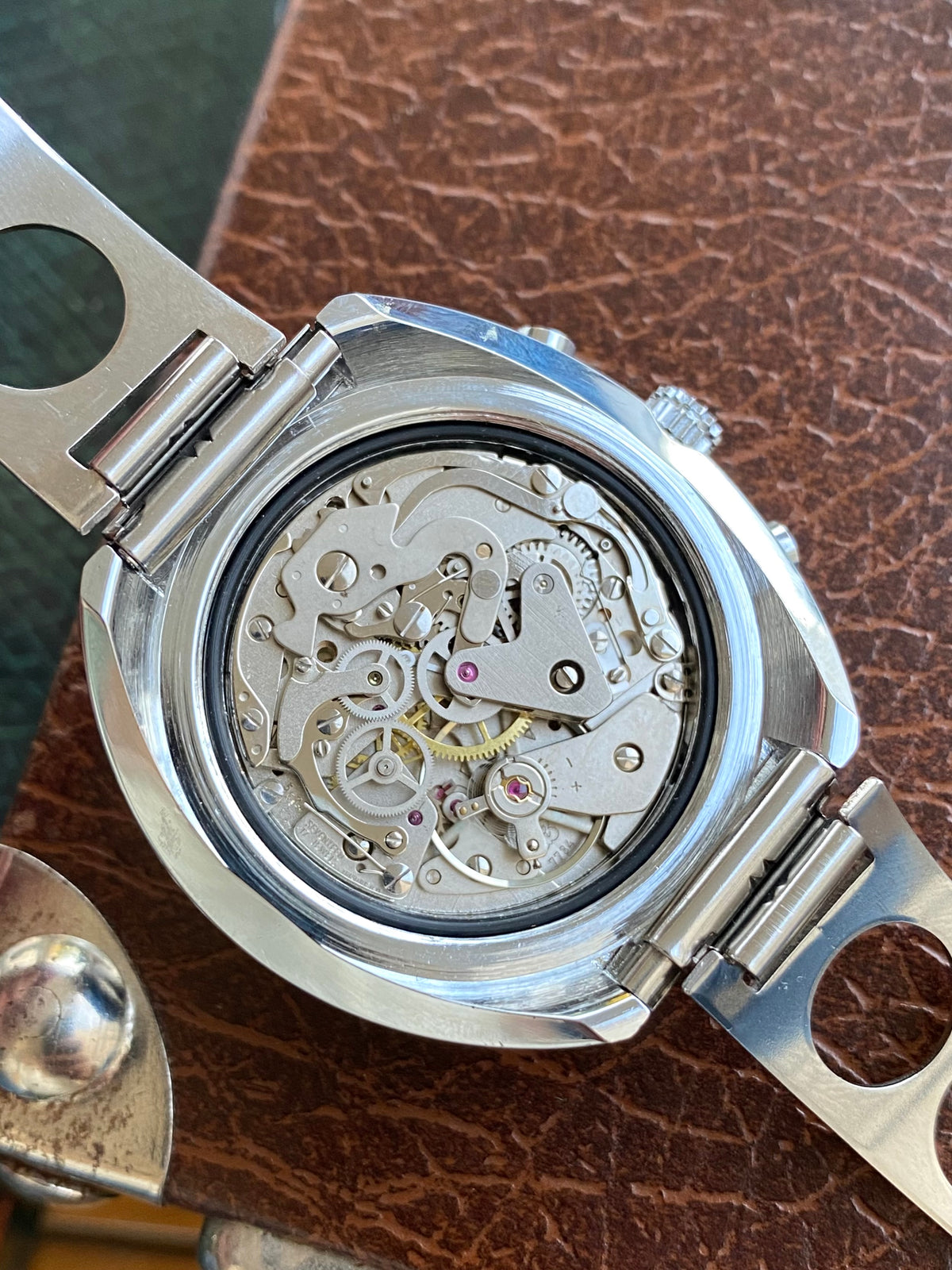 Difor France NOS Neuve Montre Vintage Chronographe Diver Plongée Valjoux 7734 - 1970
