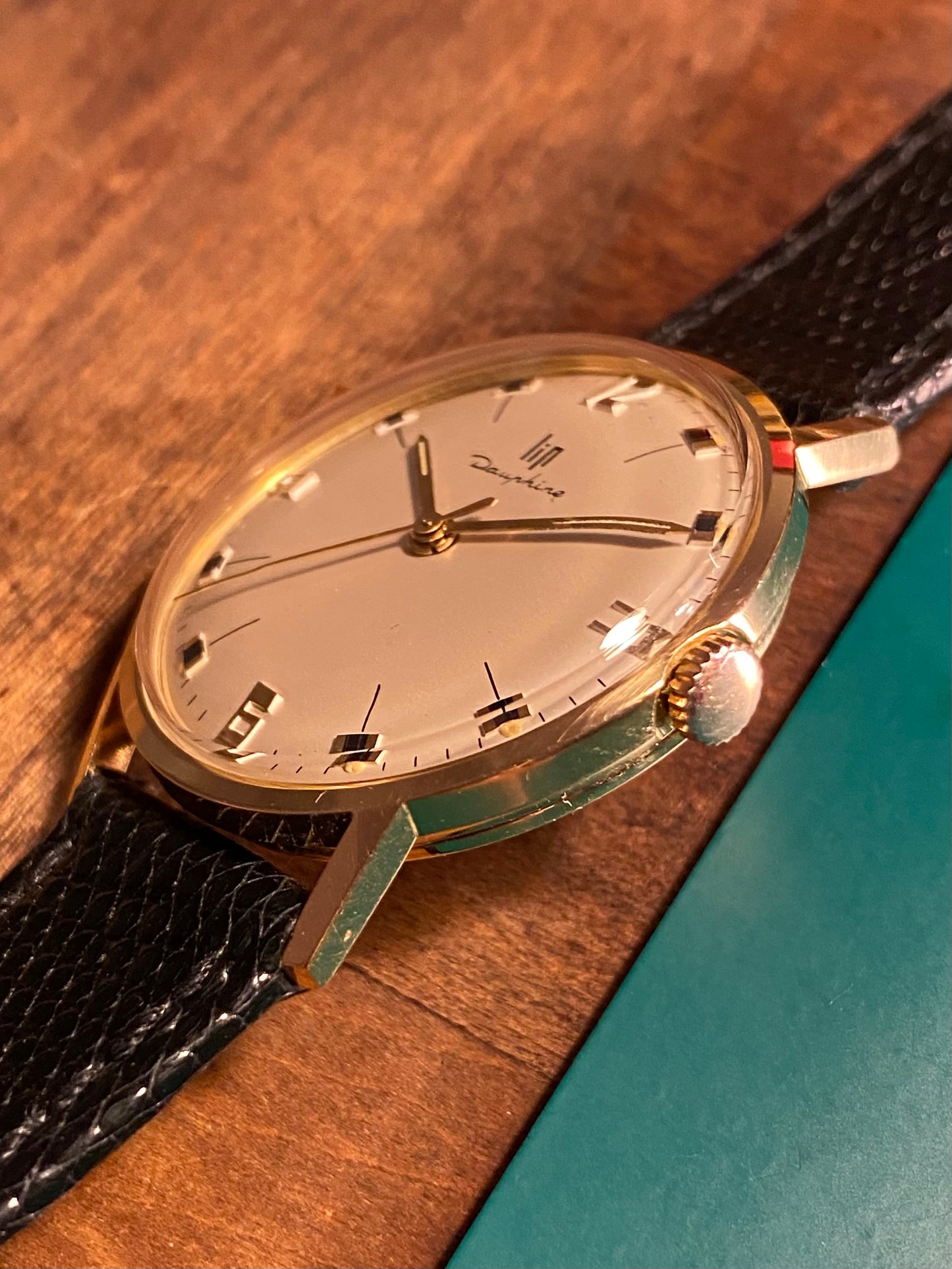 LIP Dauphine Or Jaune 18k 750/1000 Montre Vintage R016 Mécanique 1960
