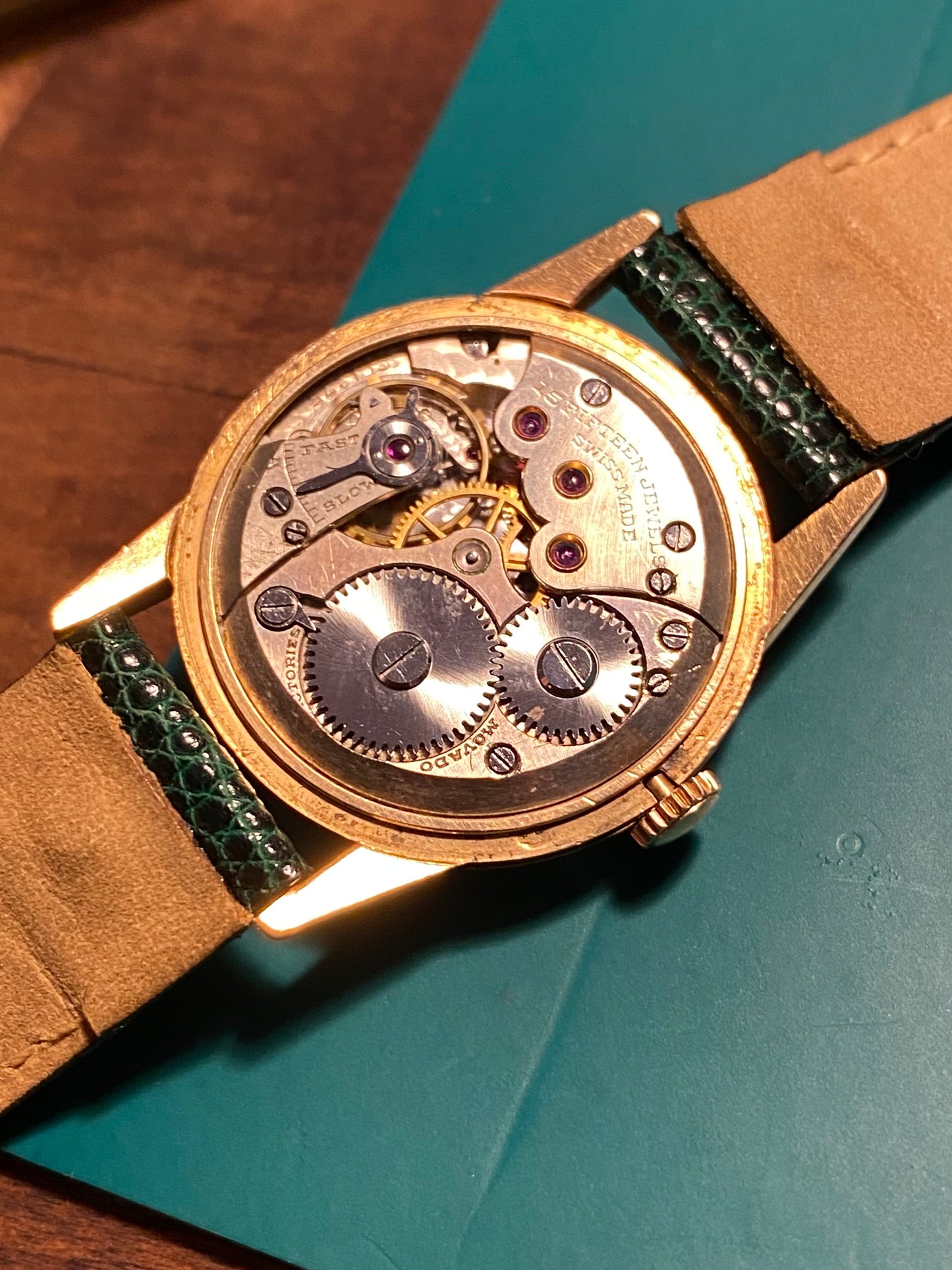 Movado Cal.75 Or Jaune 18k 750/1000 Montre Vintage Mécanique Breguet Dial 1940