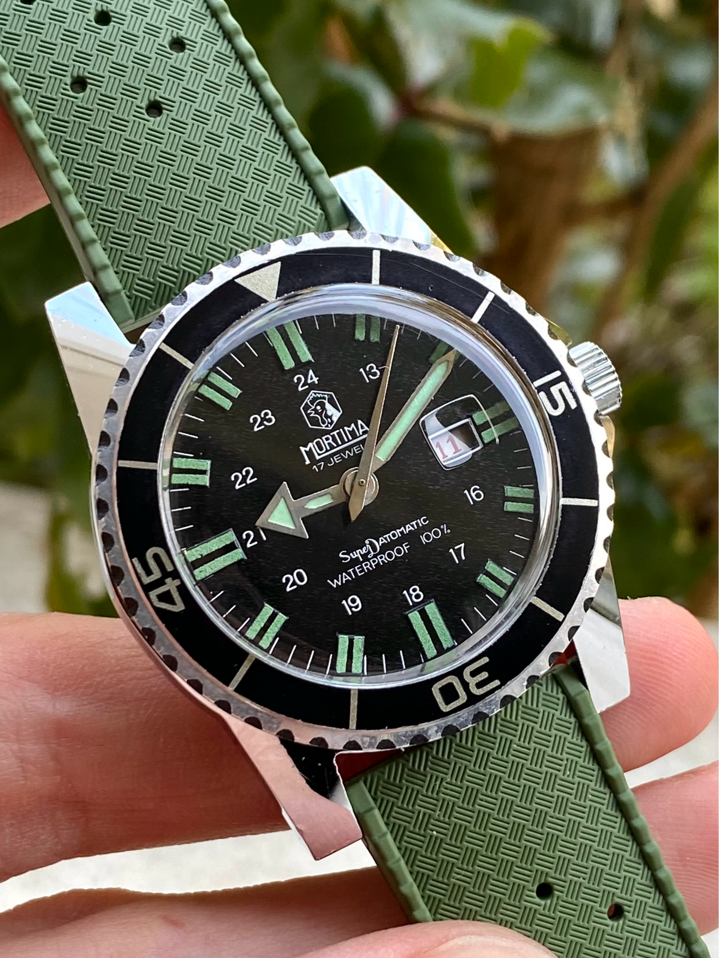 Mortima SuperDatomatic France Montre De Plongée Vintage Mécanique 1970