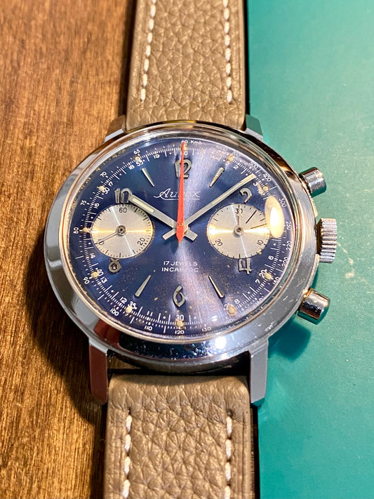 Aurex Chronographe Montre Vintage Mécanique Valjoux 7733 - 1970