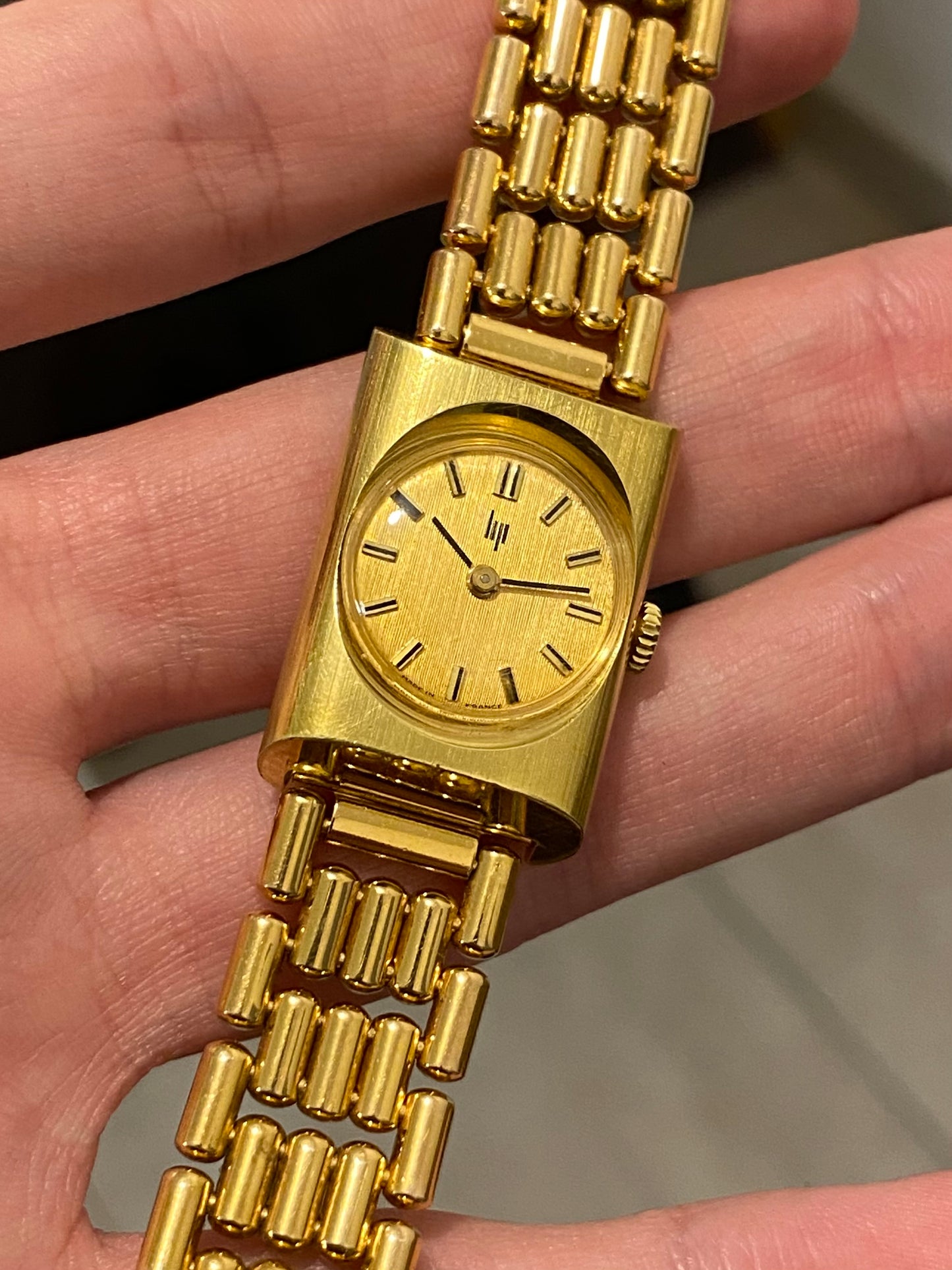 Montre Femme LIP Mécanique Plaqué Or 1960