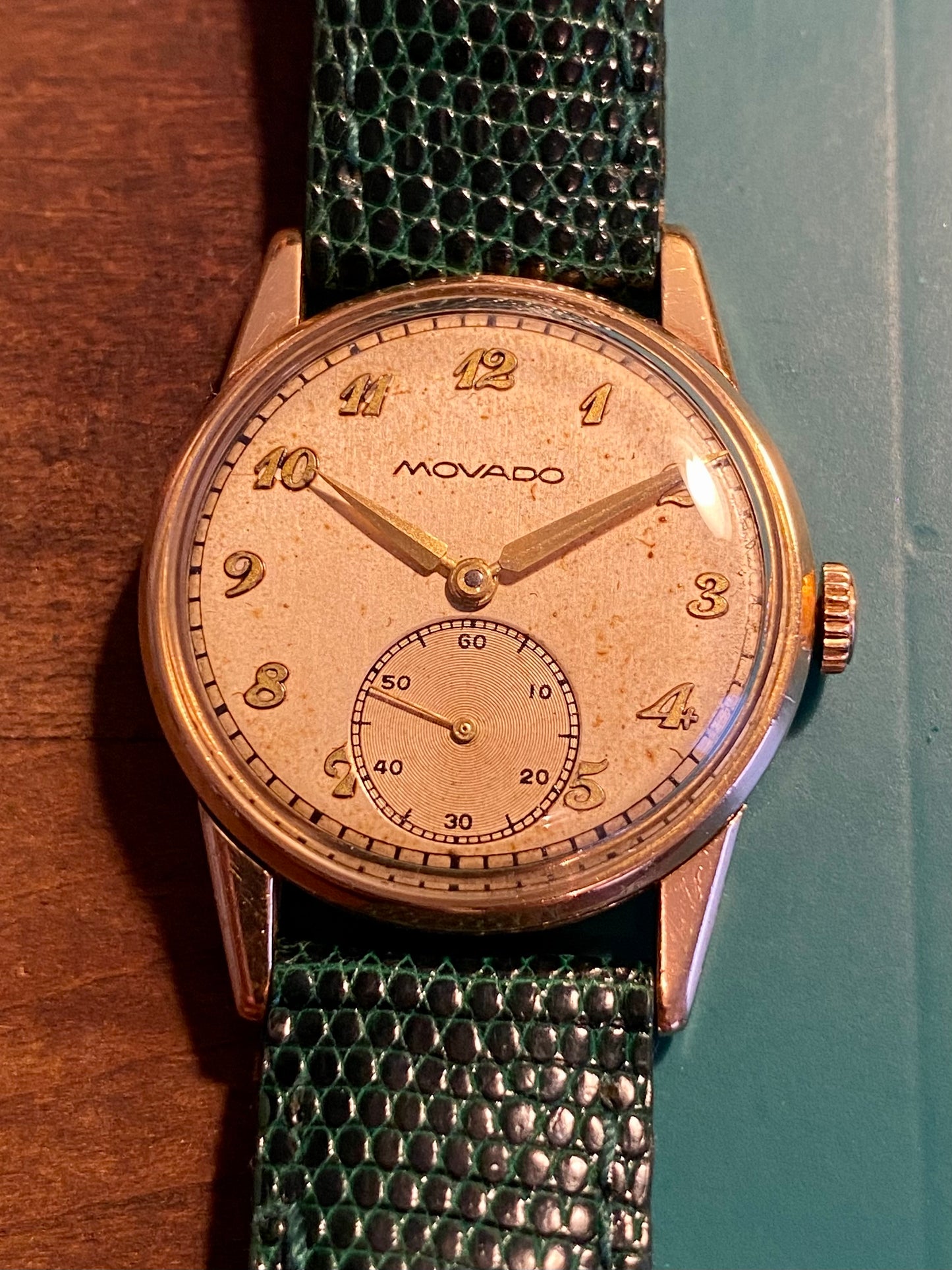 Movado Cal.75 Or Jaune 18k 750/1000 Montre Vintage Mécanique Breguet Dial 1940