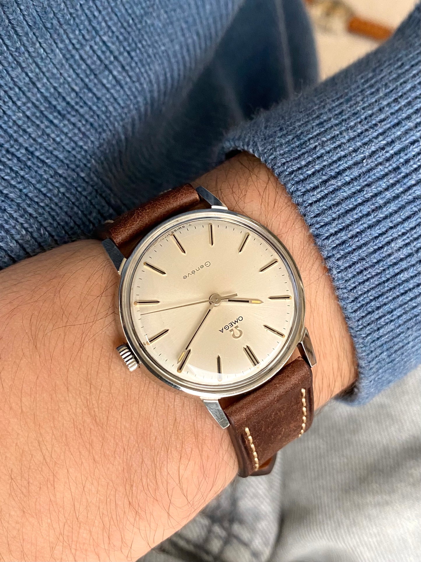 Omega Genève Transition Seamaster - Ref. 135.00011 Montre Vintage Mécanique Cal.601 Acier - 1967