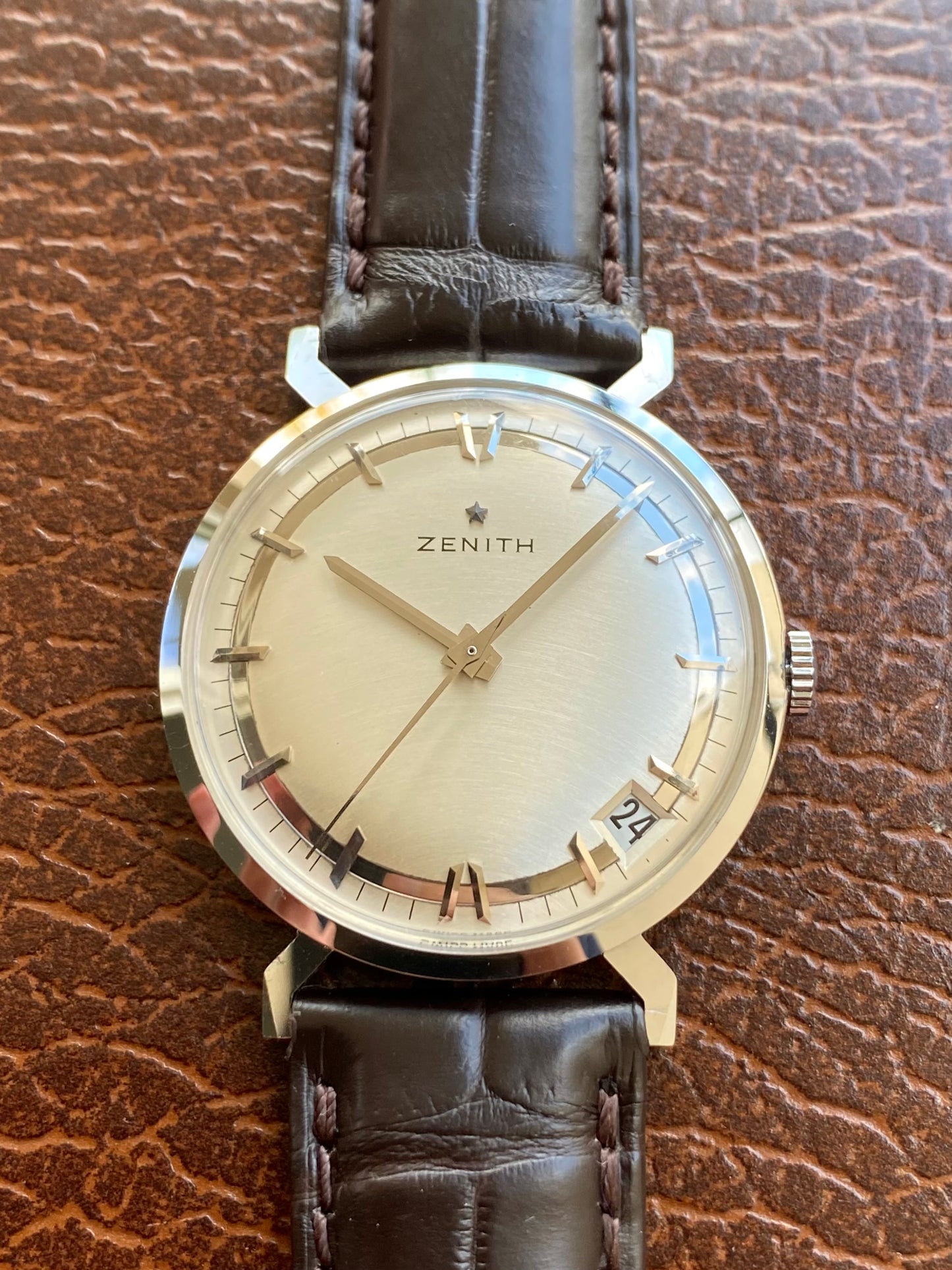 Zenith NOS Neuve De Stock Cal.2532 Spyder Lugs - Montre Vintage Mécanique 1960