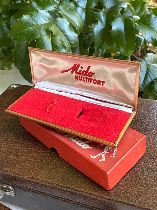 MIDO Multifort - Écrin Neuf en Métal Pour Montre Vintage Étui - Boîte 1950