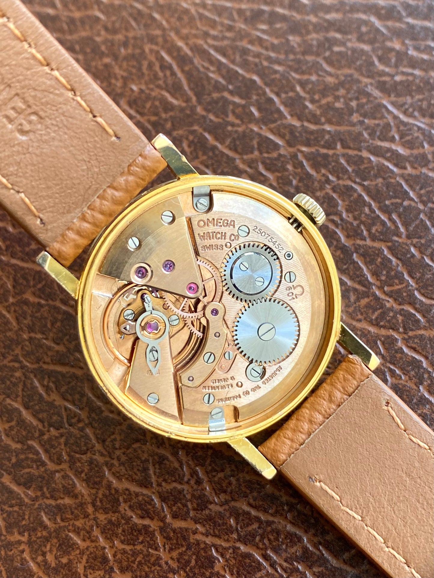 Omega Genève Cal.601 Plaqué Or Montre Vintage Mécanique Ref. 131.018 - 1967