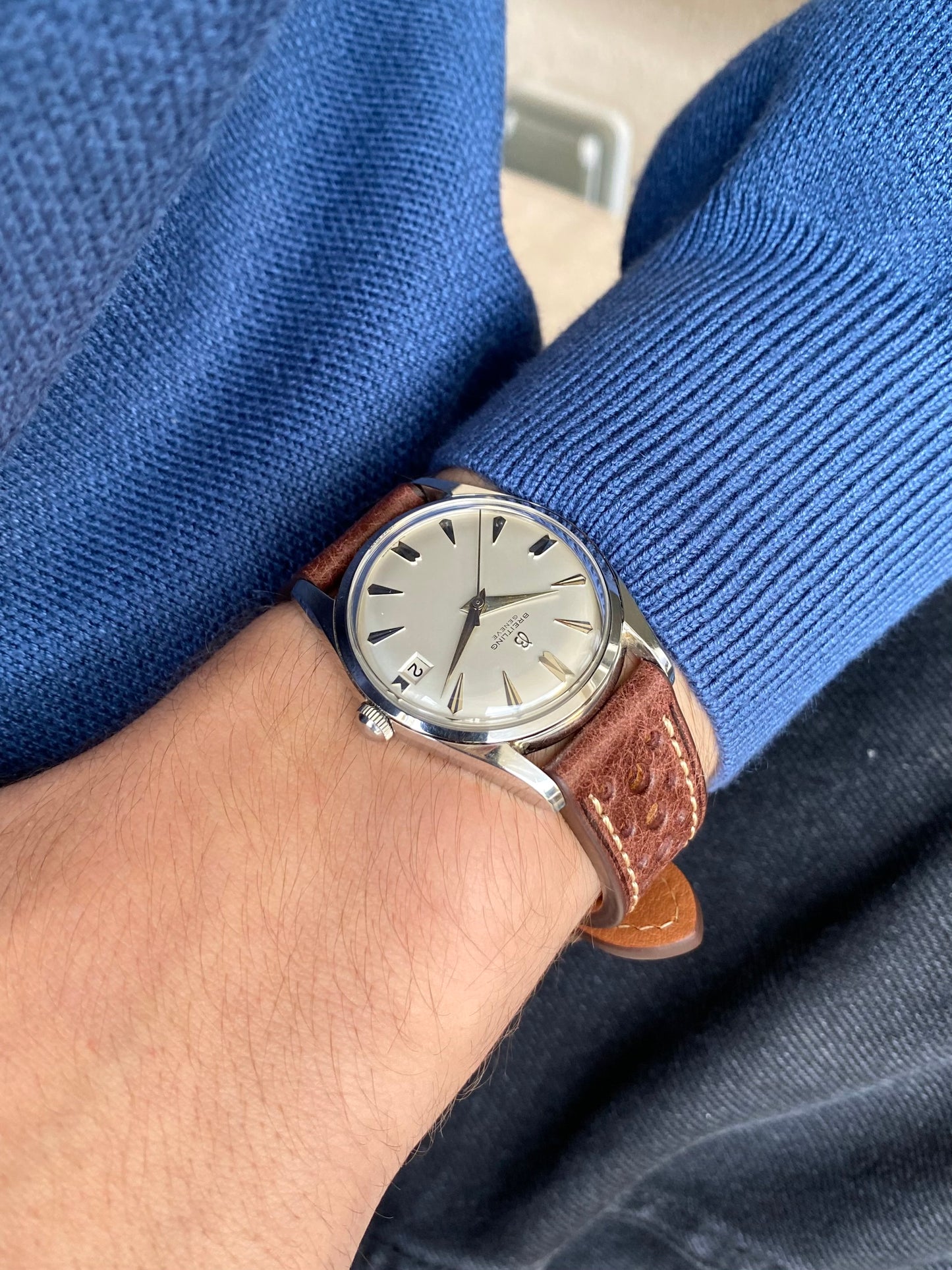 Breitling  Genève Ref.4001 - Montre Vintage Suisse Mécanique Venus 227 - 1960